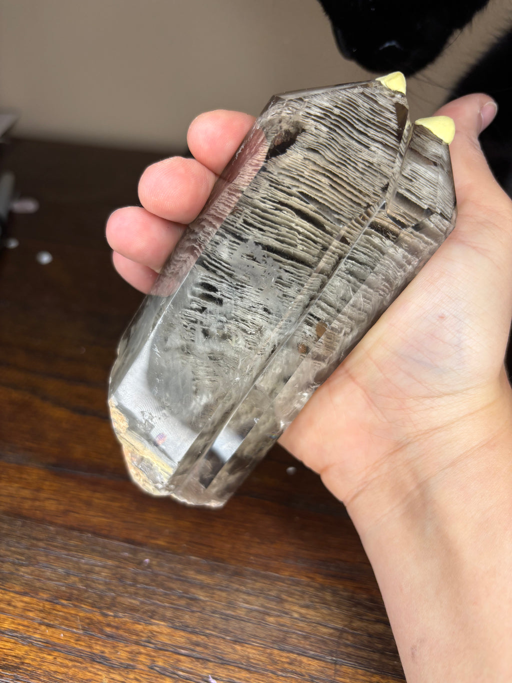 Garden Quartz statements on wood stand - click to see more!