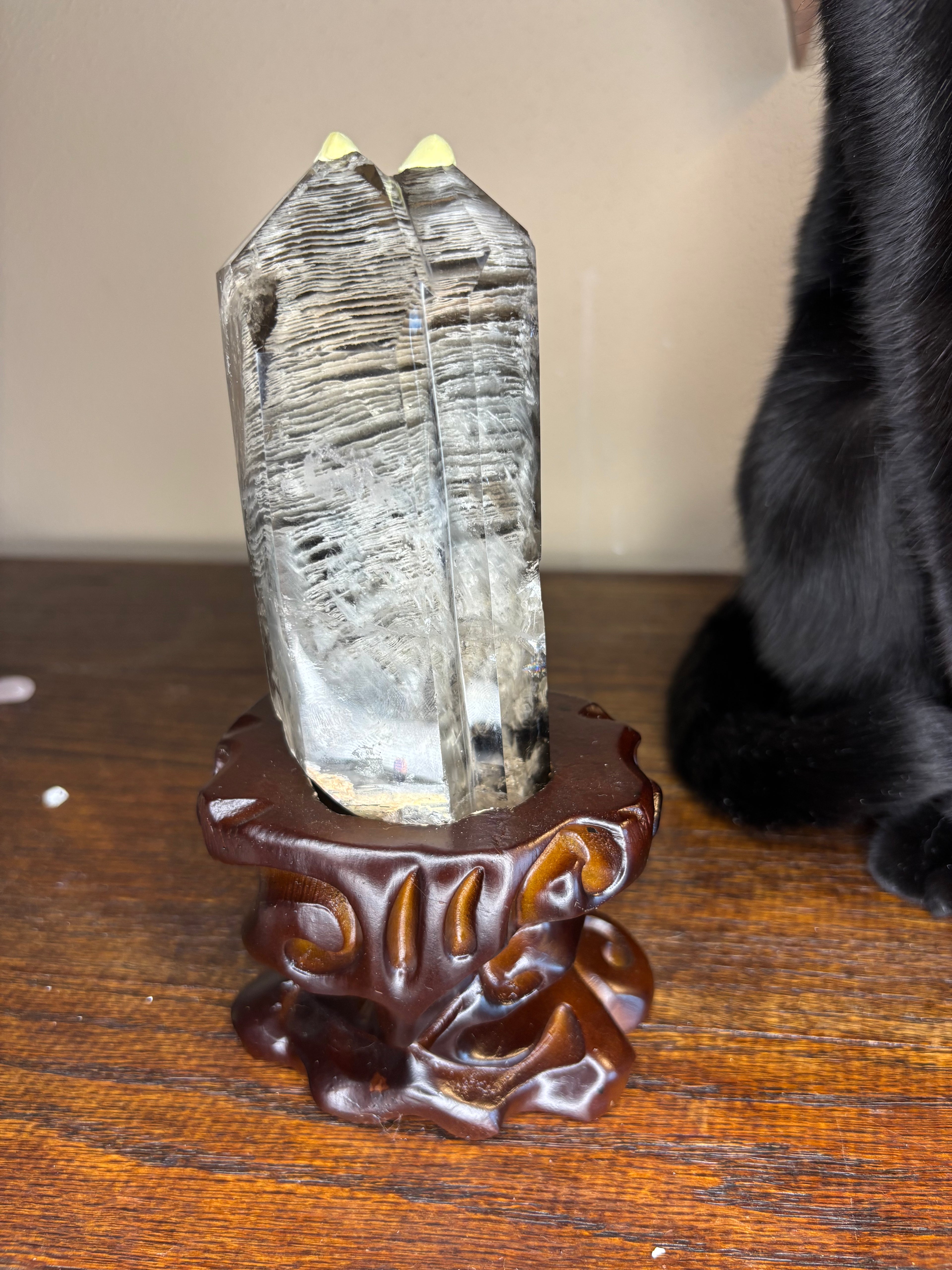 Garden Quartz statements on wood stand - click to see more!