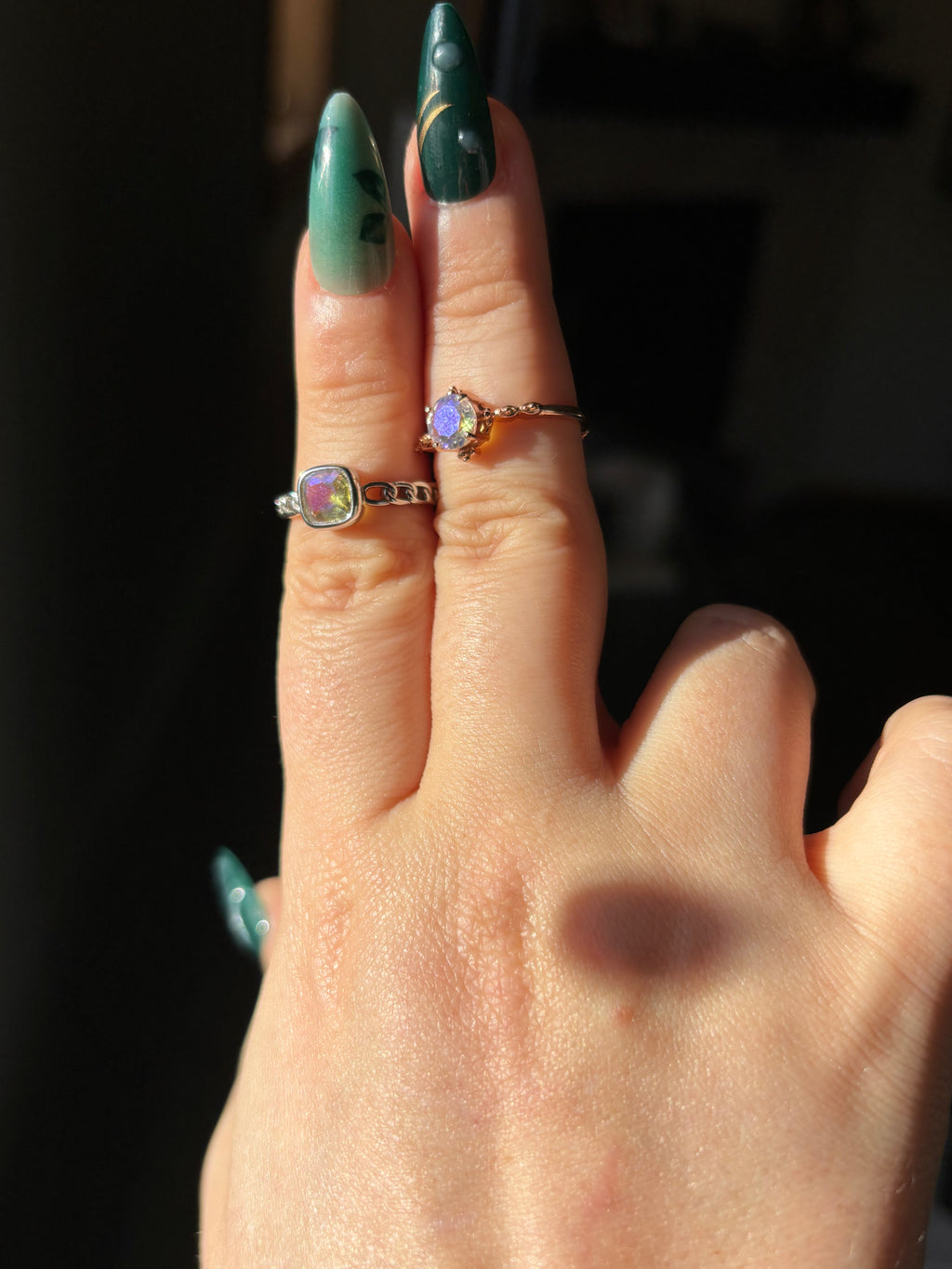 Ring - aura quartz