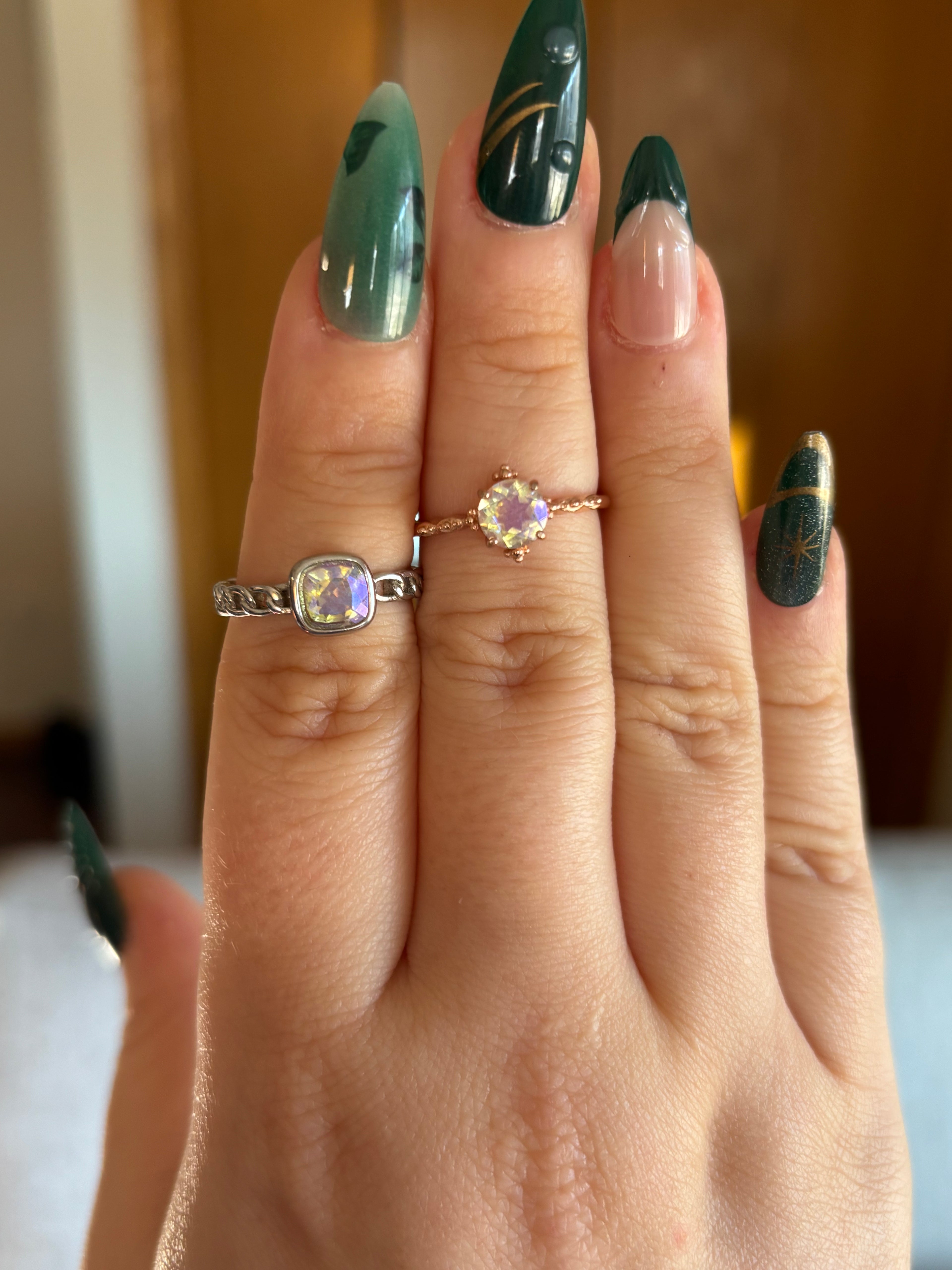 Ring - aura quartz