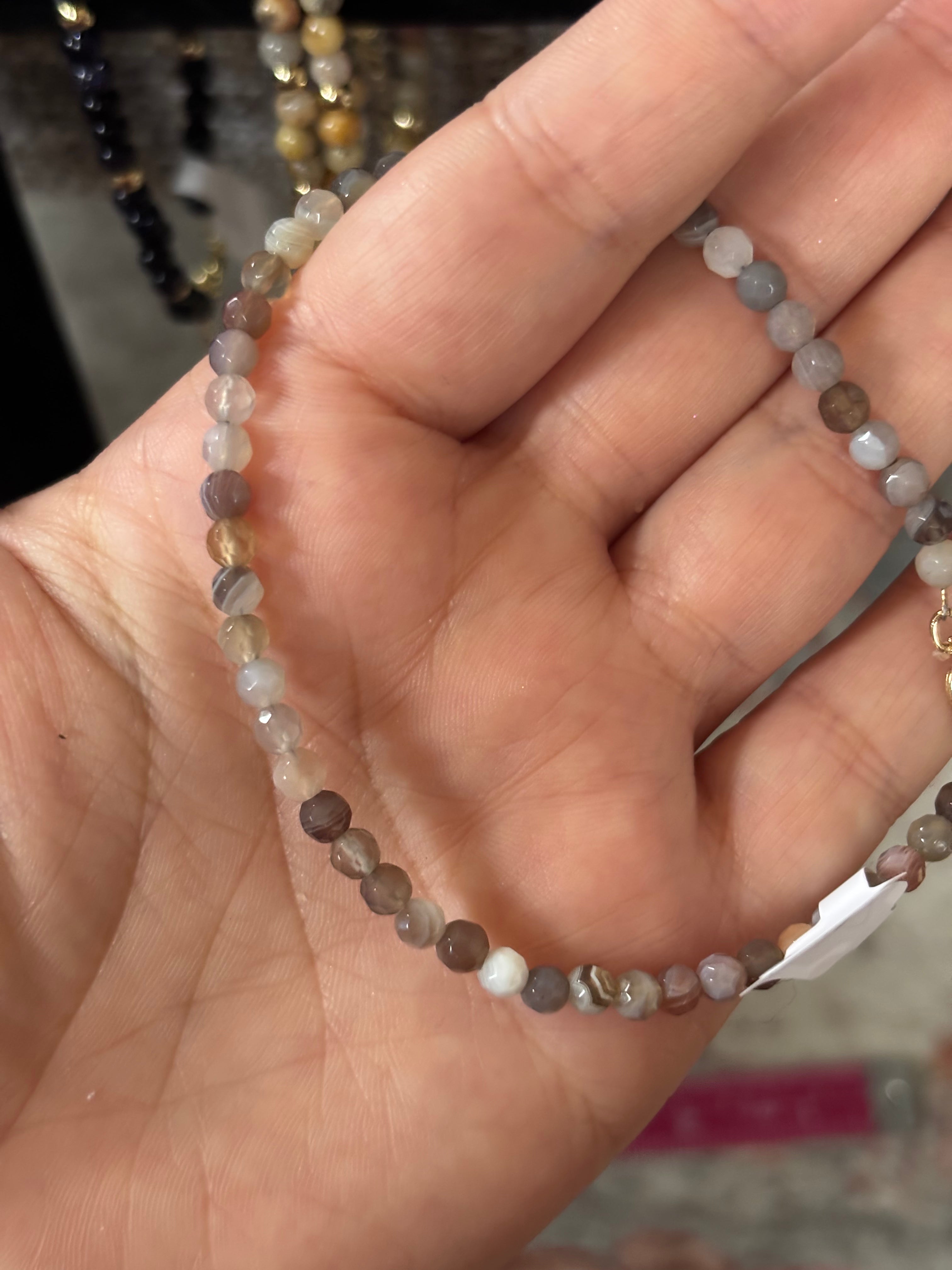 Botswana agate ankle bracelet