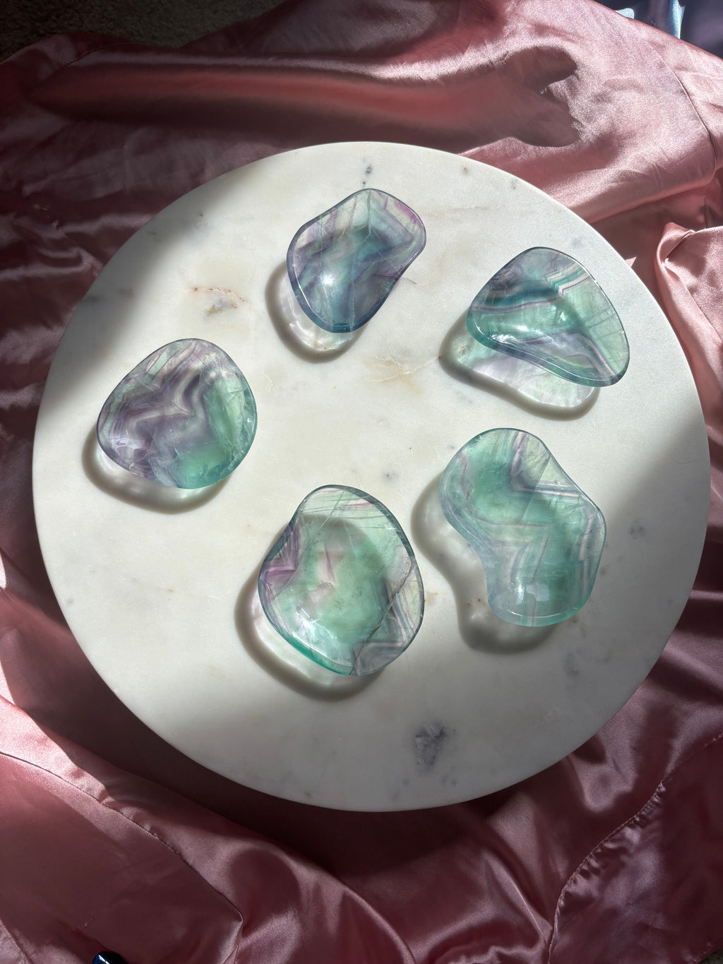Fluorite jewelry dishes