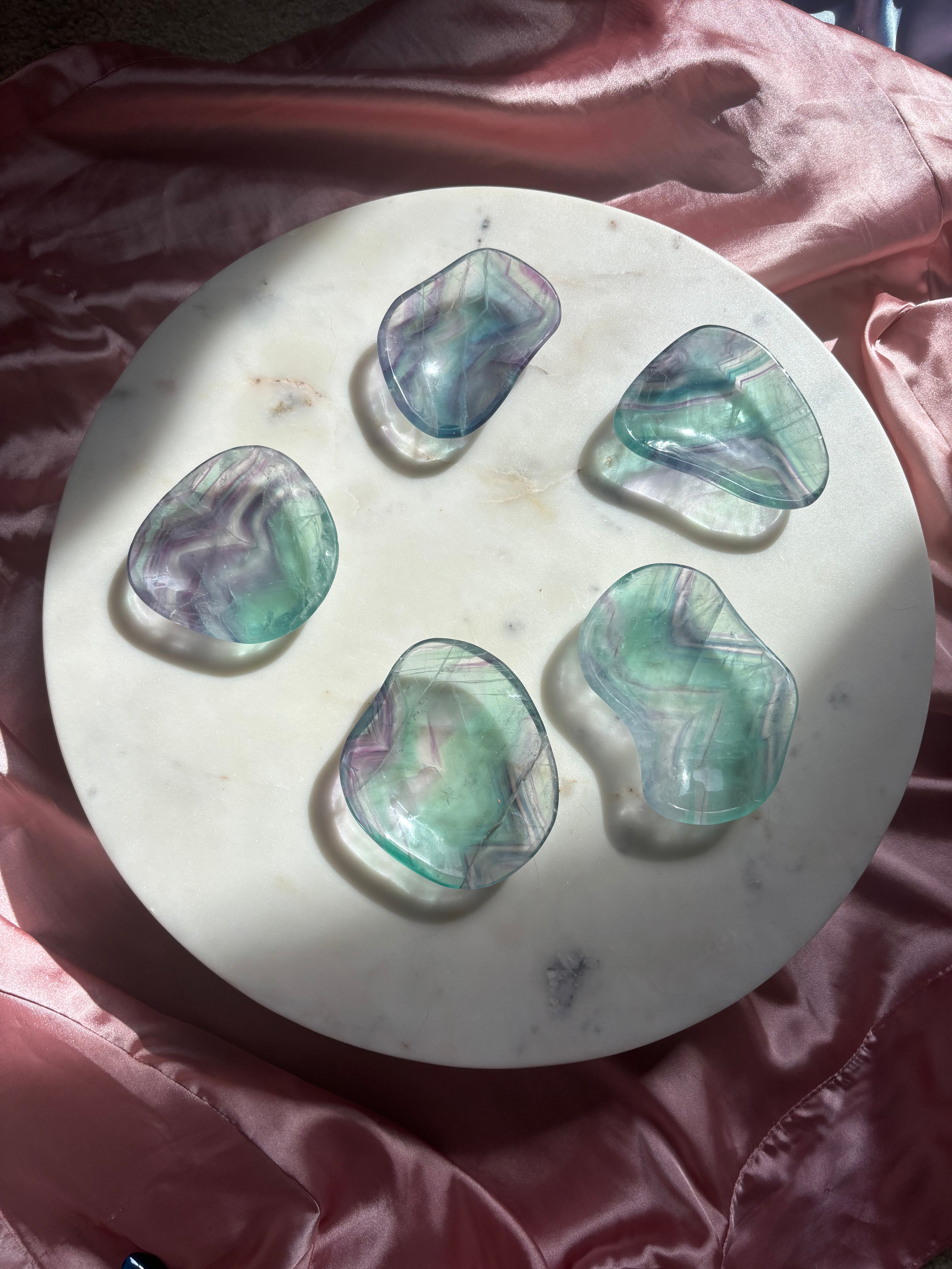 Fluorite jewelry dishes