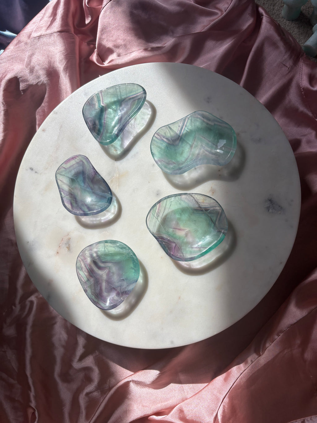 Fluorite jewelry dishes