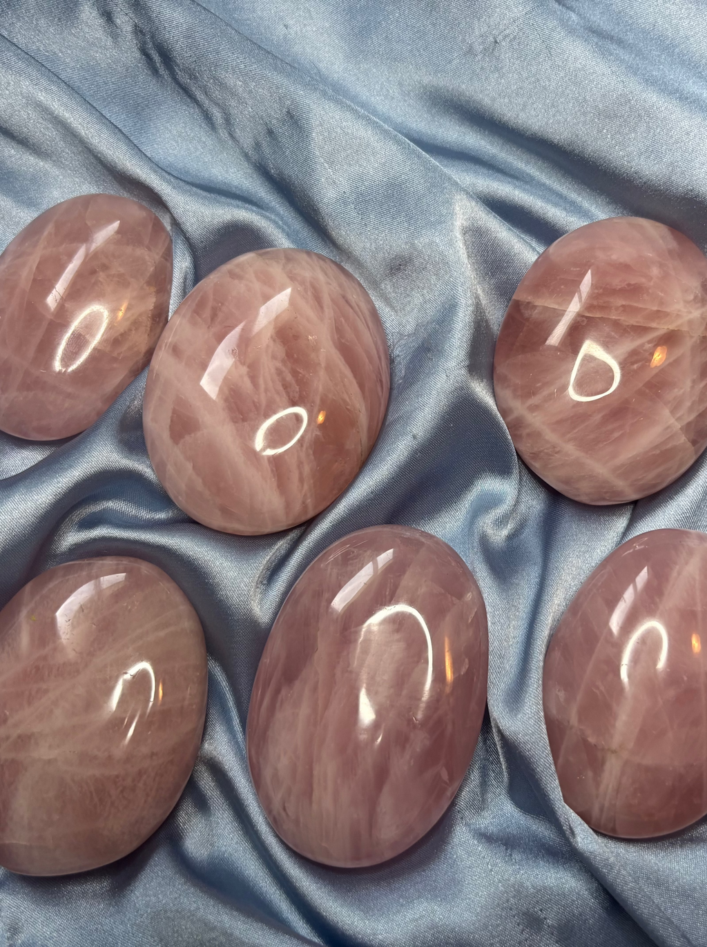 Rose Quartz large palm stones