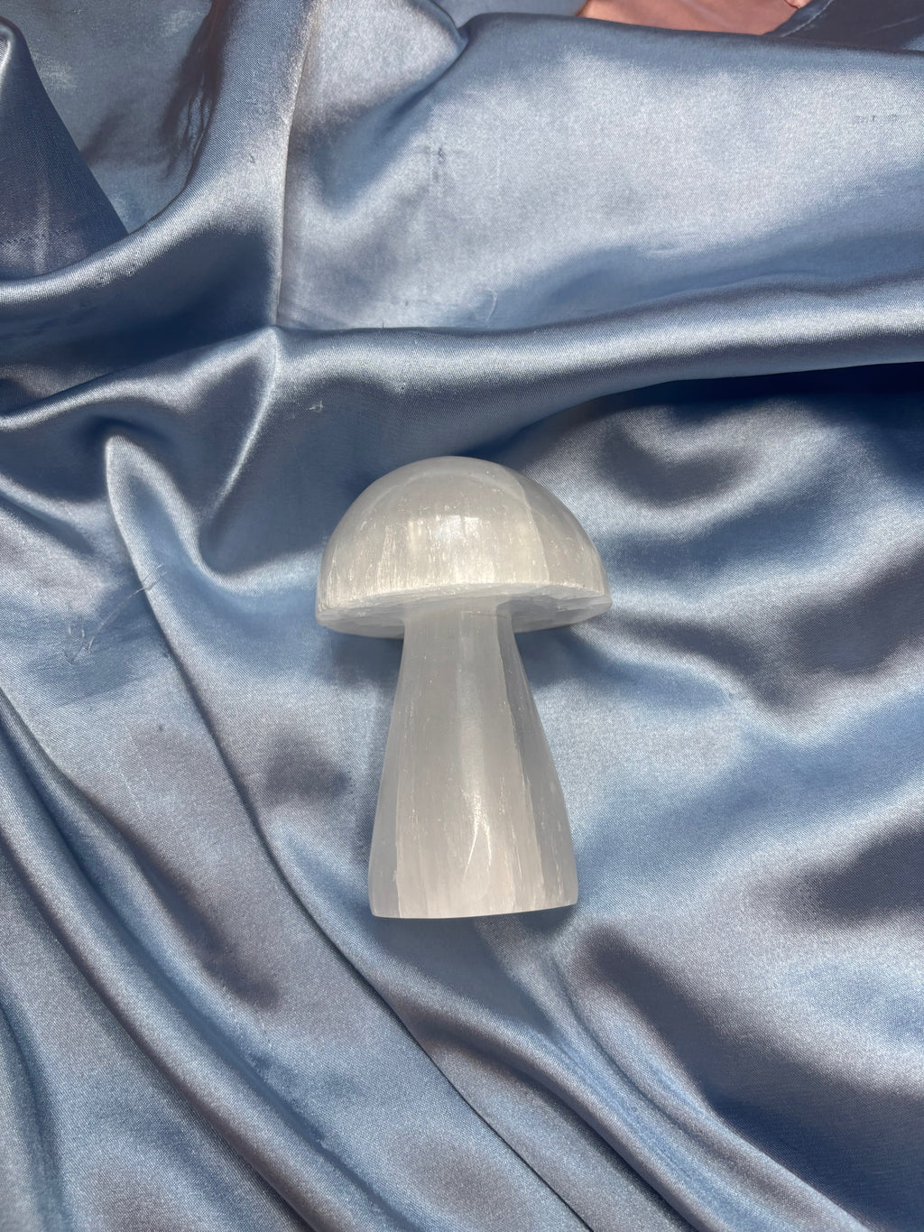 Selenite satin spar mushroom