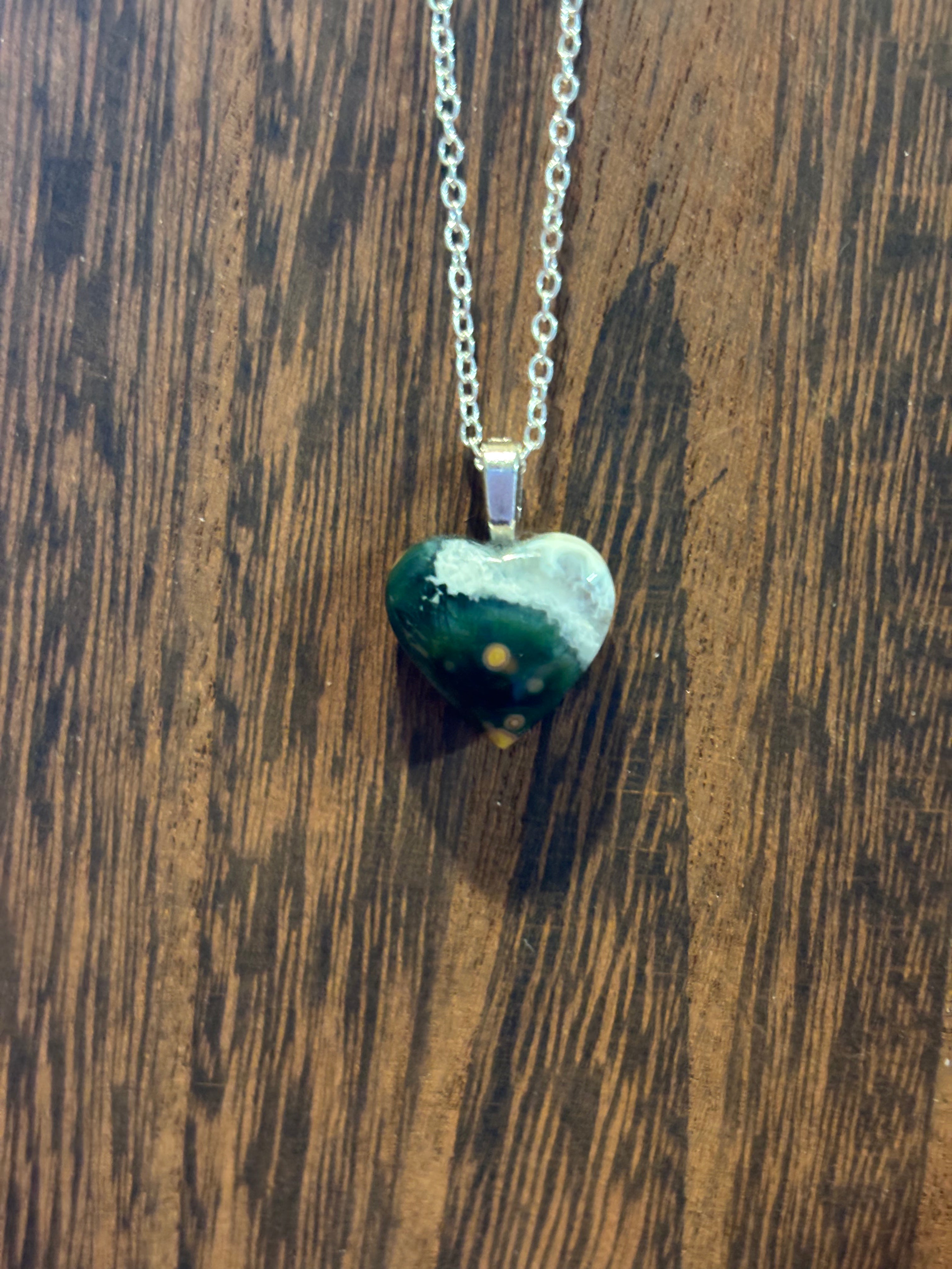 Ocean Jasper heart necklace