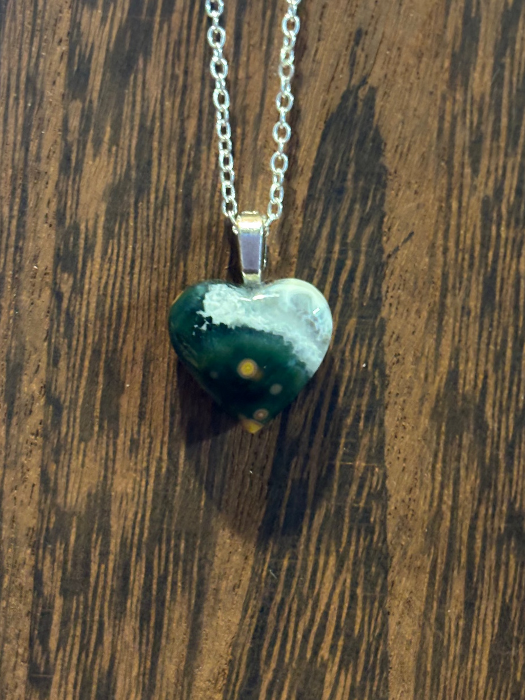 Ocean Jasper heart necklace