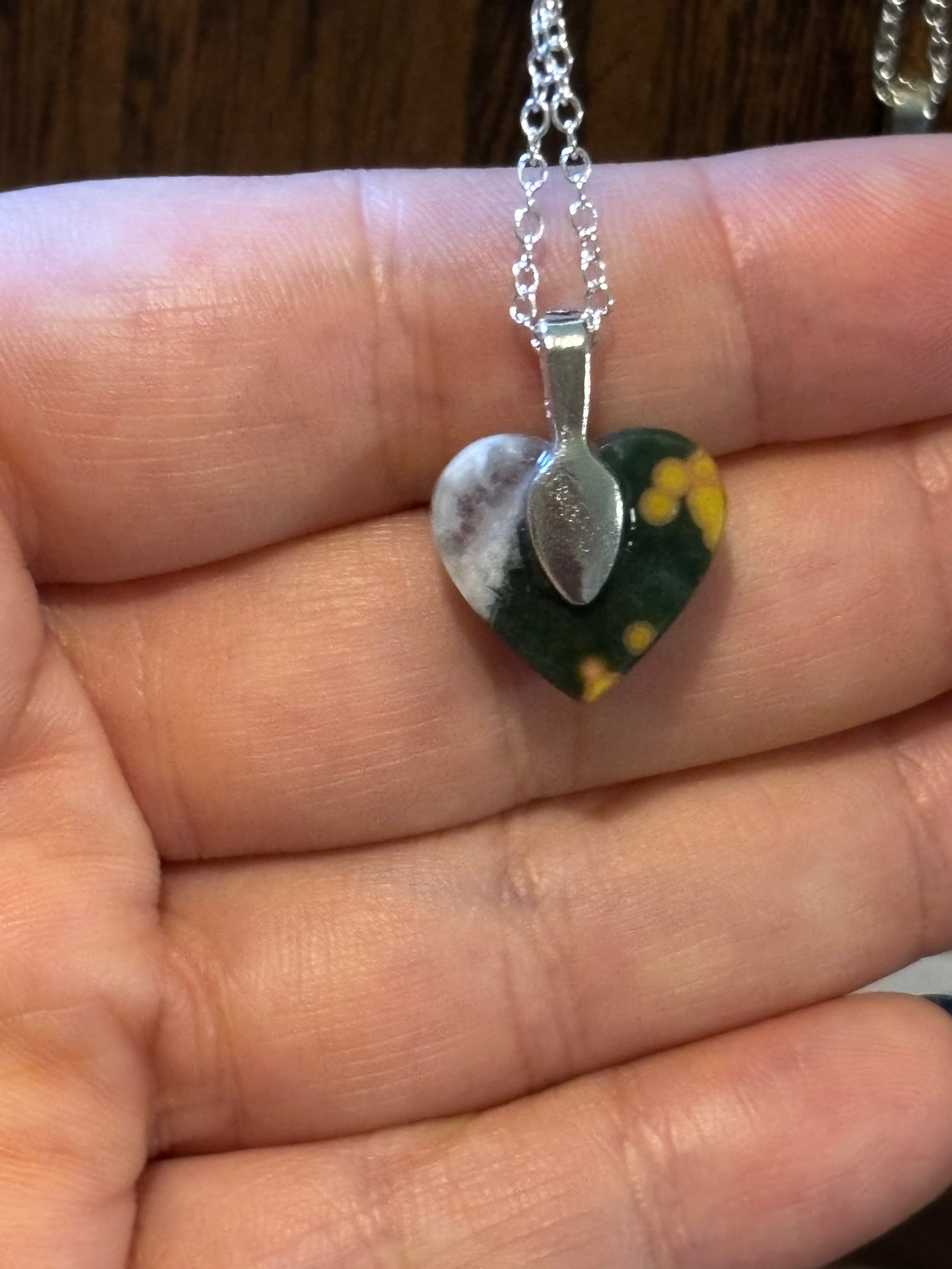 Ocean Jasper heart necklace