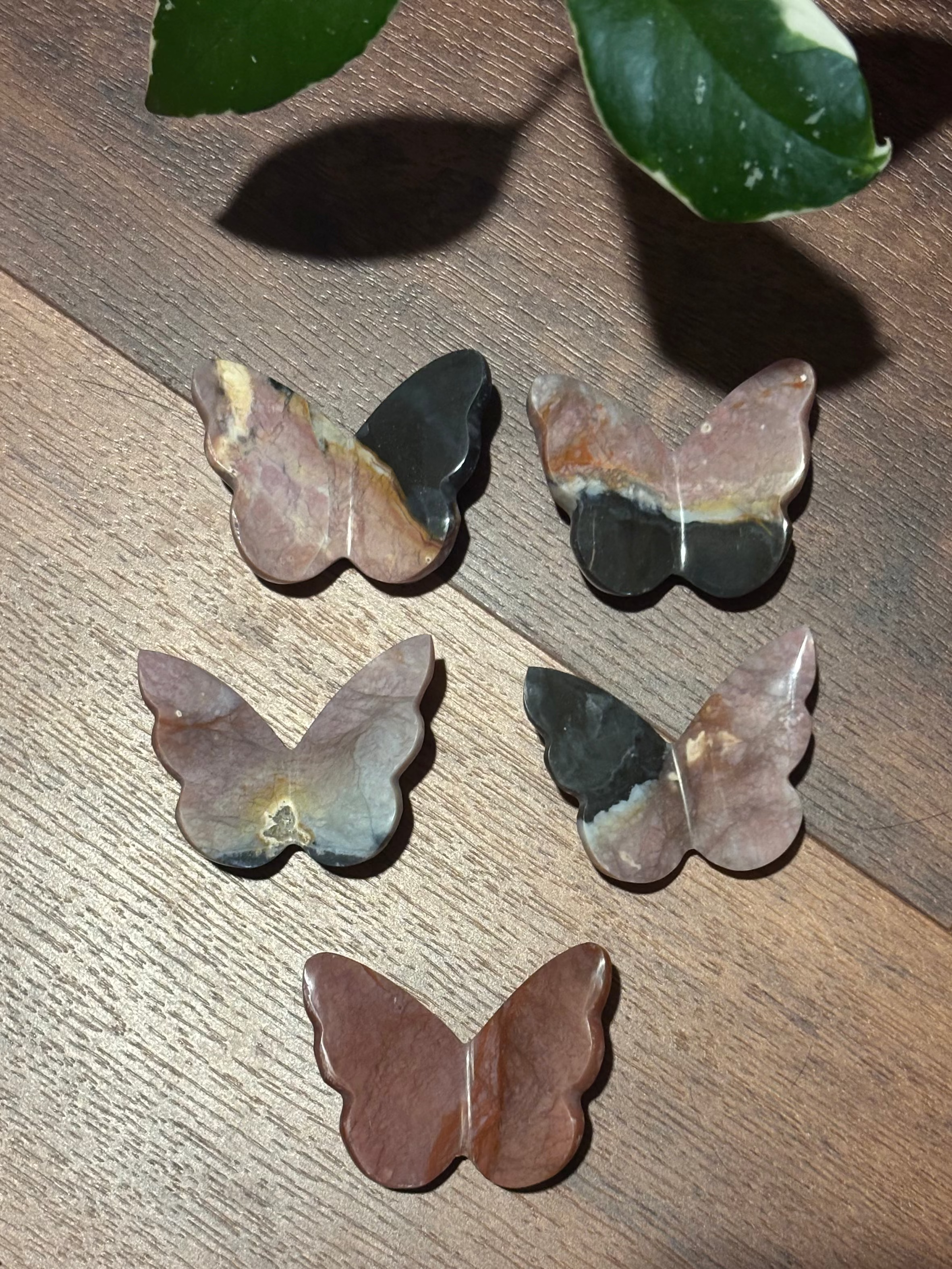 Pink Calcedony 3D butterflies