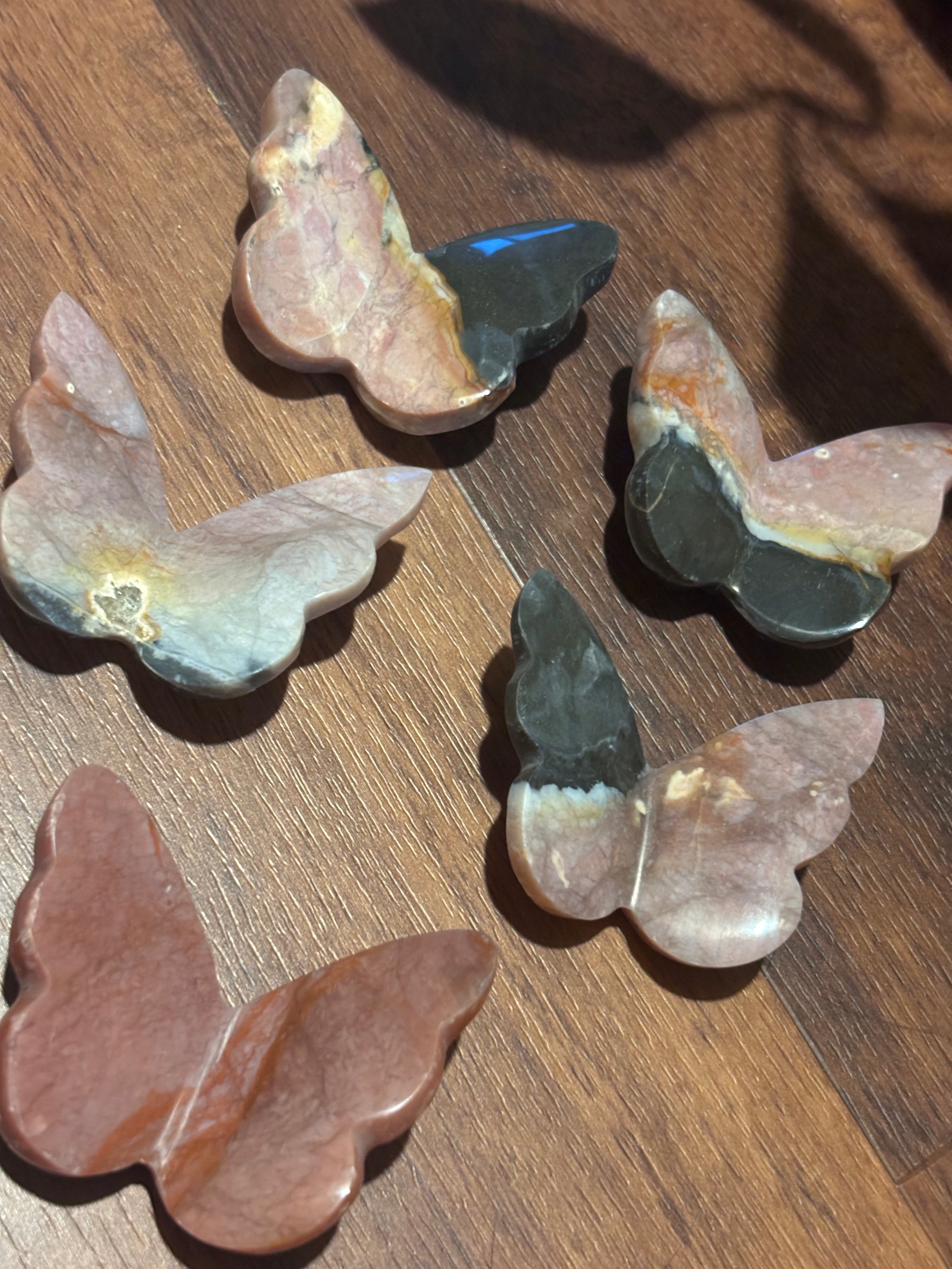 Pink Calcedony 3D butterflies