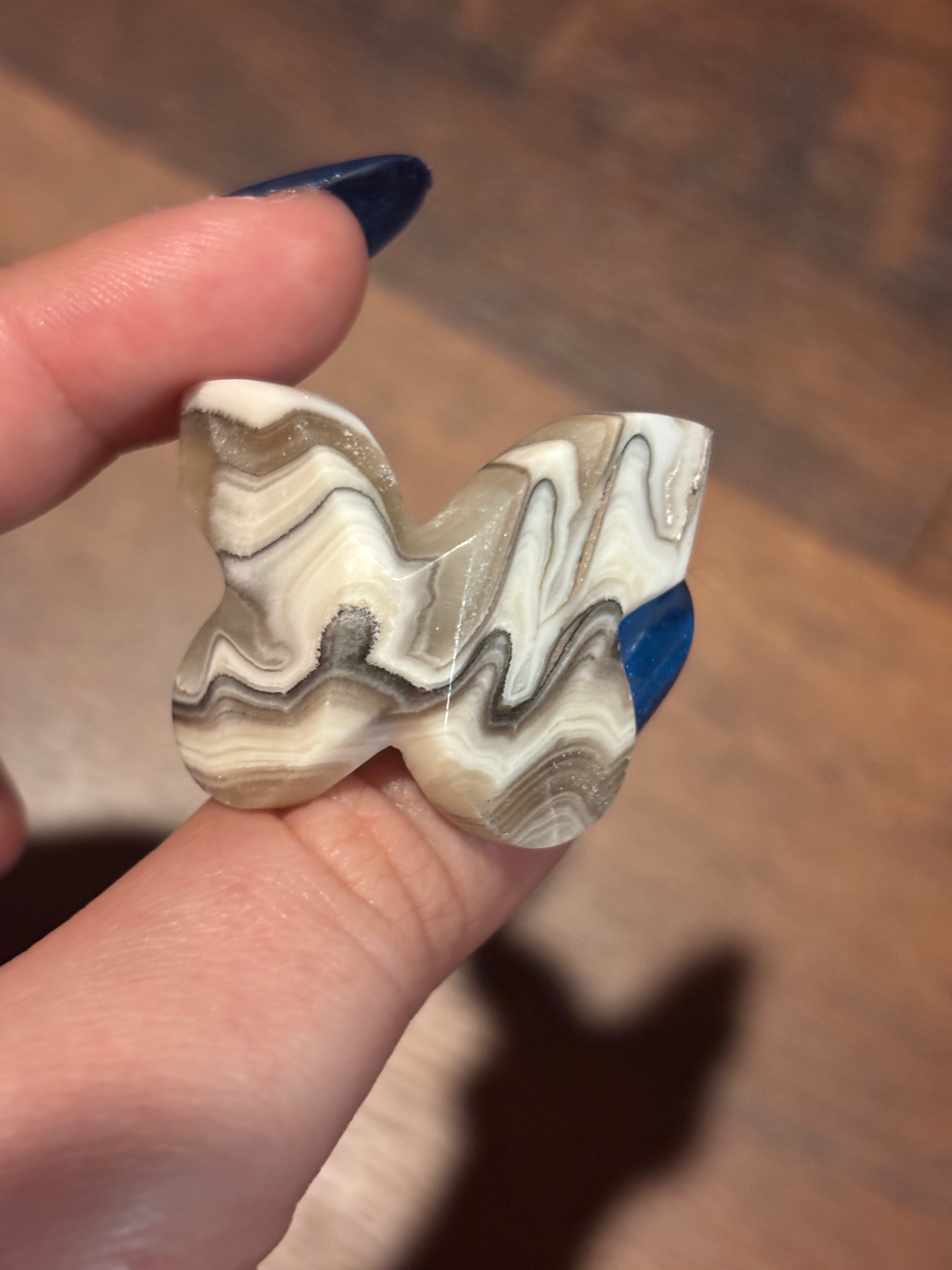 Banded calcite 3D baby butterfly