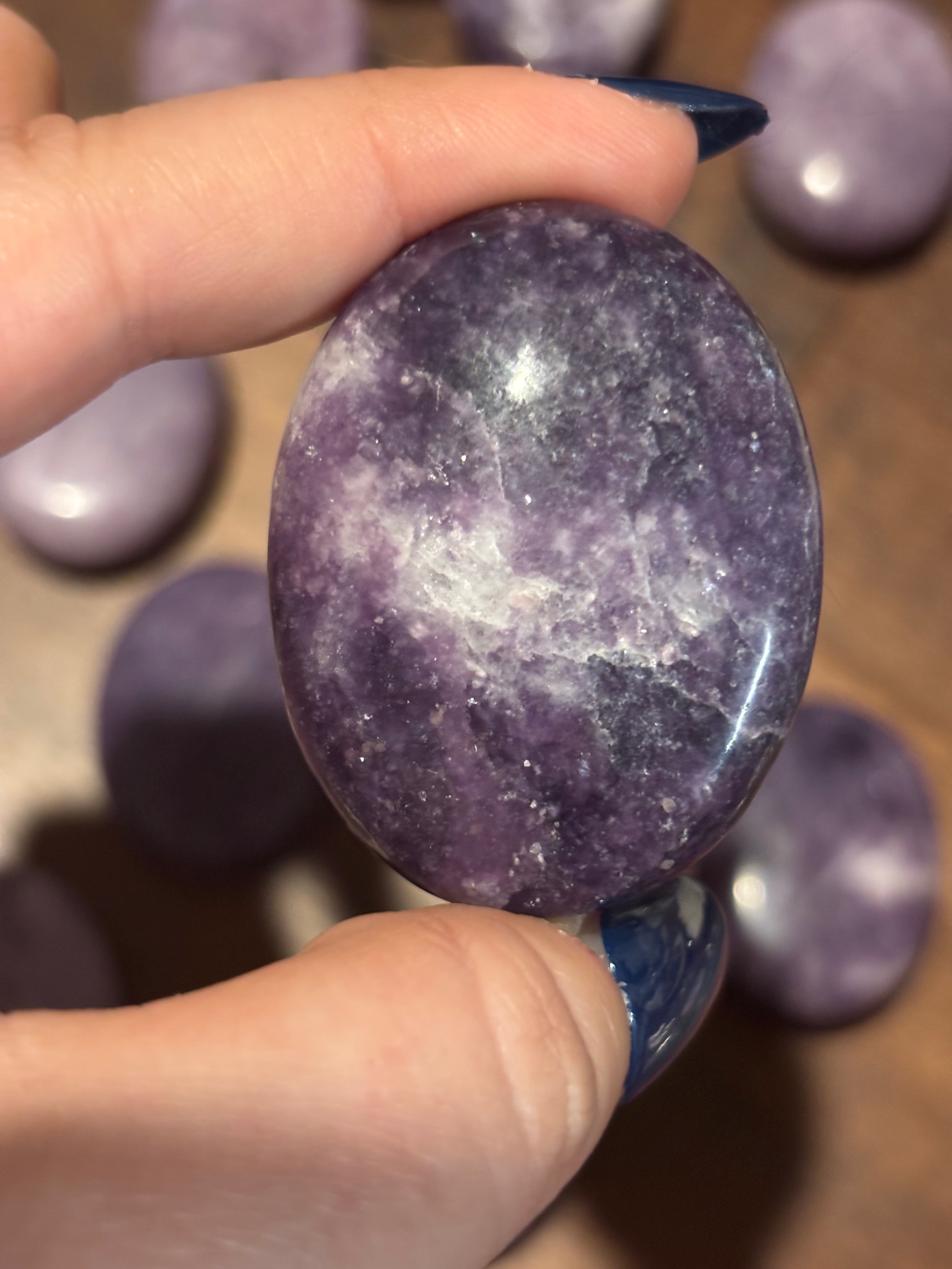 Lepidolite pocket stones
