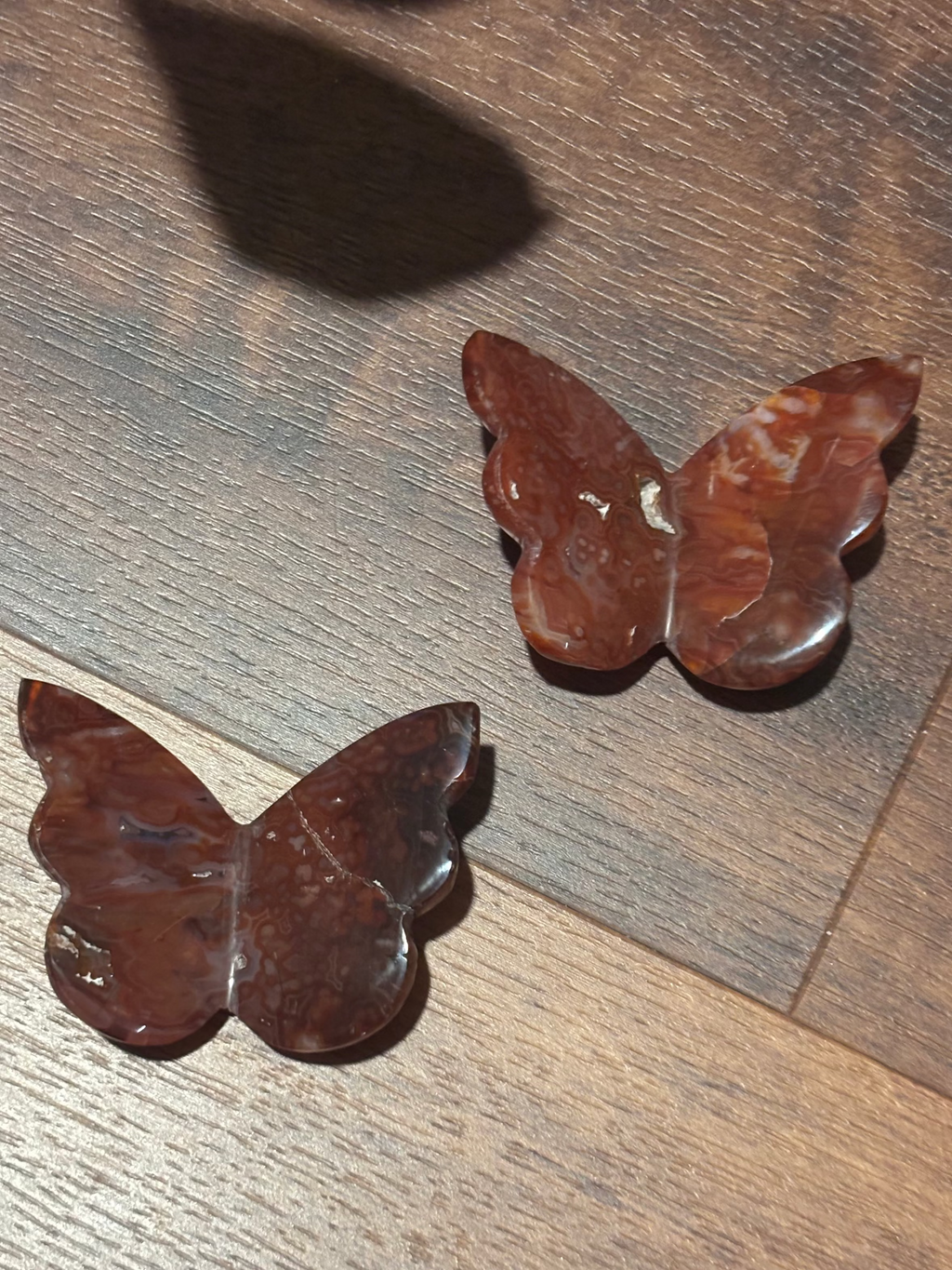 Carnelian 3D butterfly (dark orange)