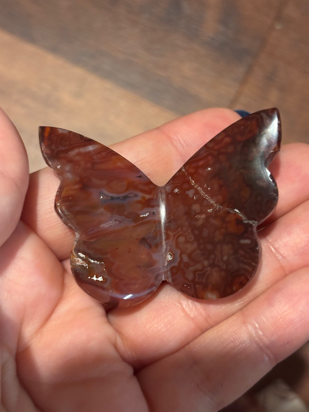 Carnelian 3D butterfly (dark orange)