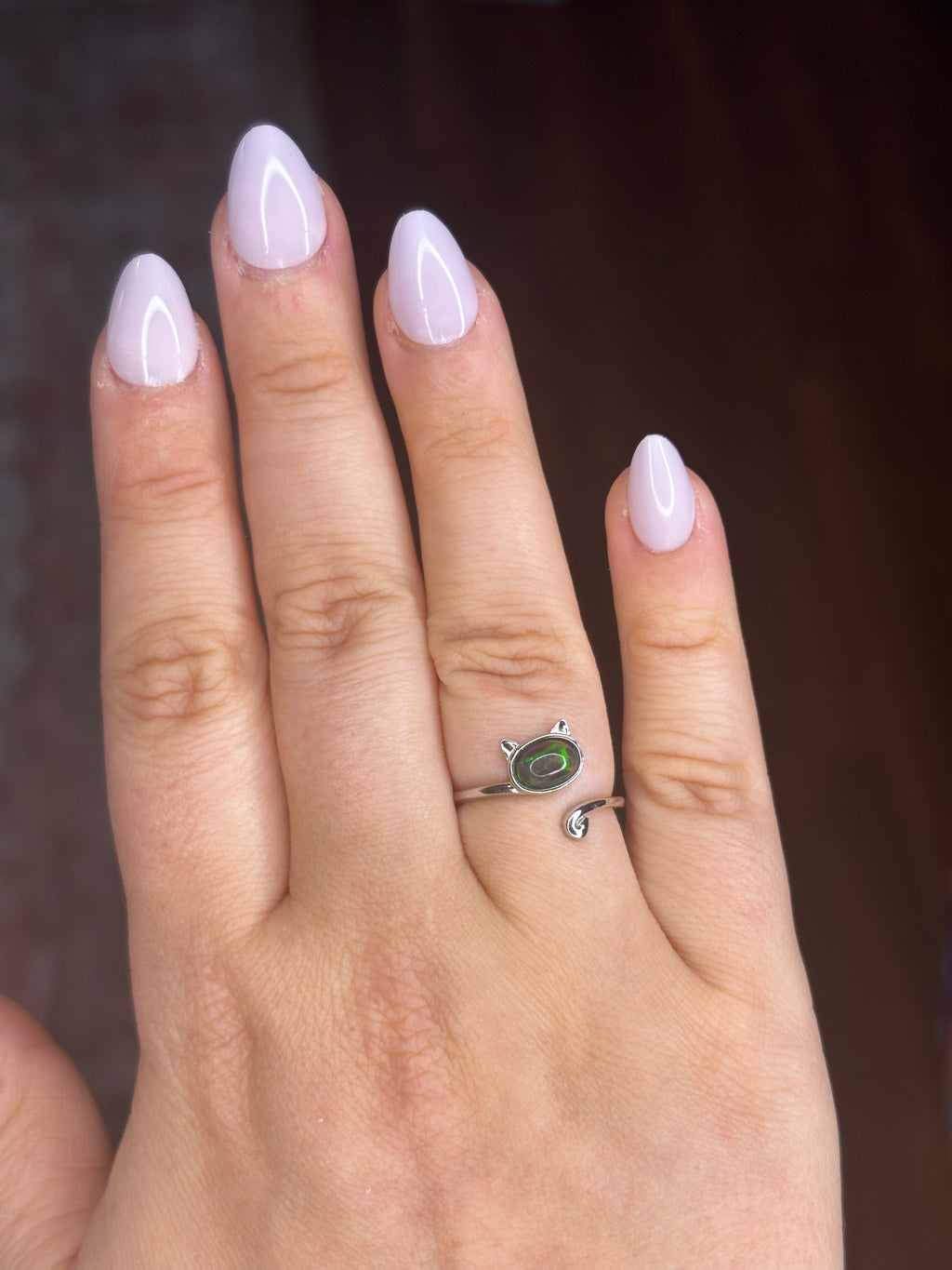 Ring - black opal kitty