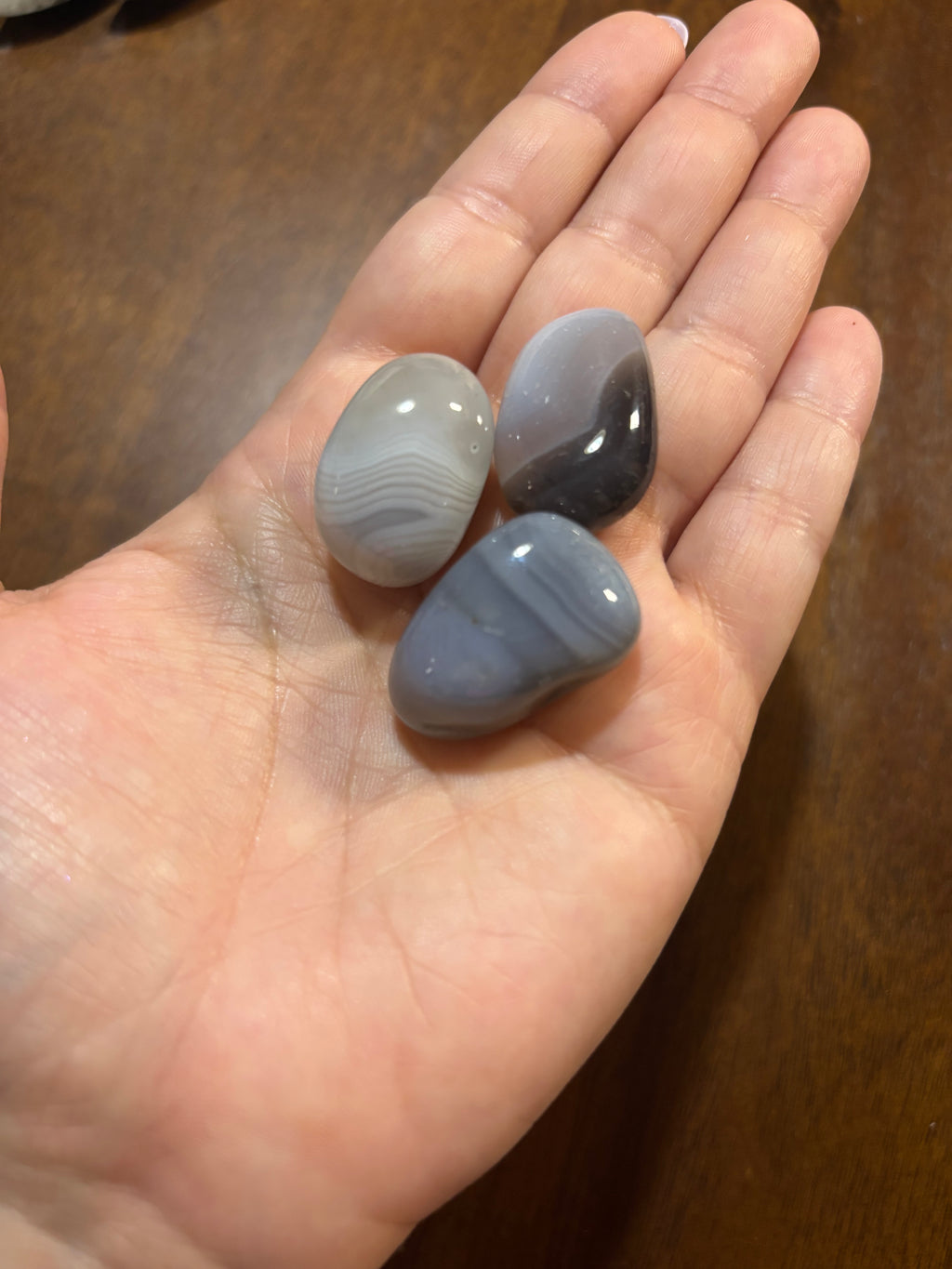 Grey banded agate tumbles 1/4cup scoops!