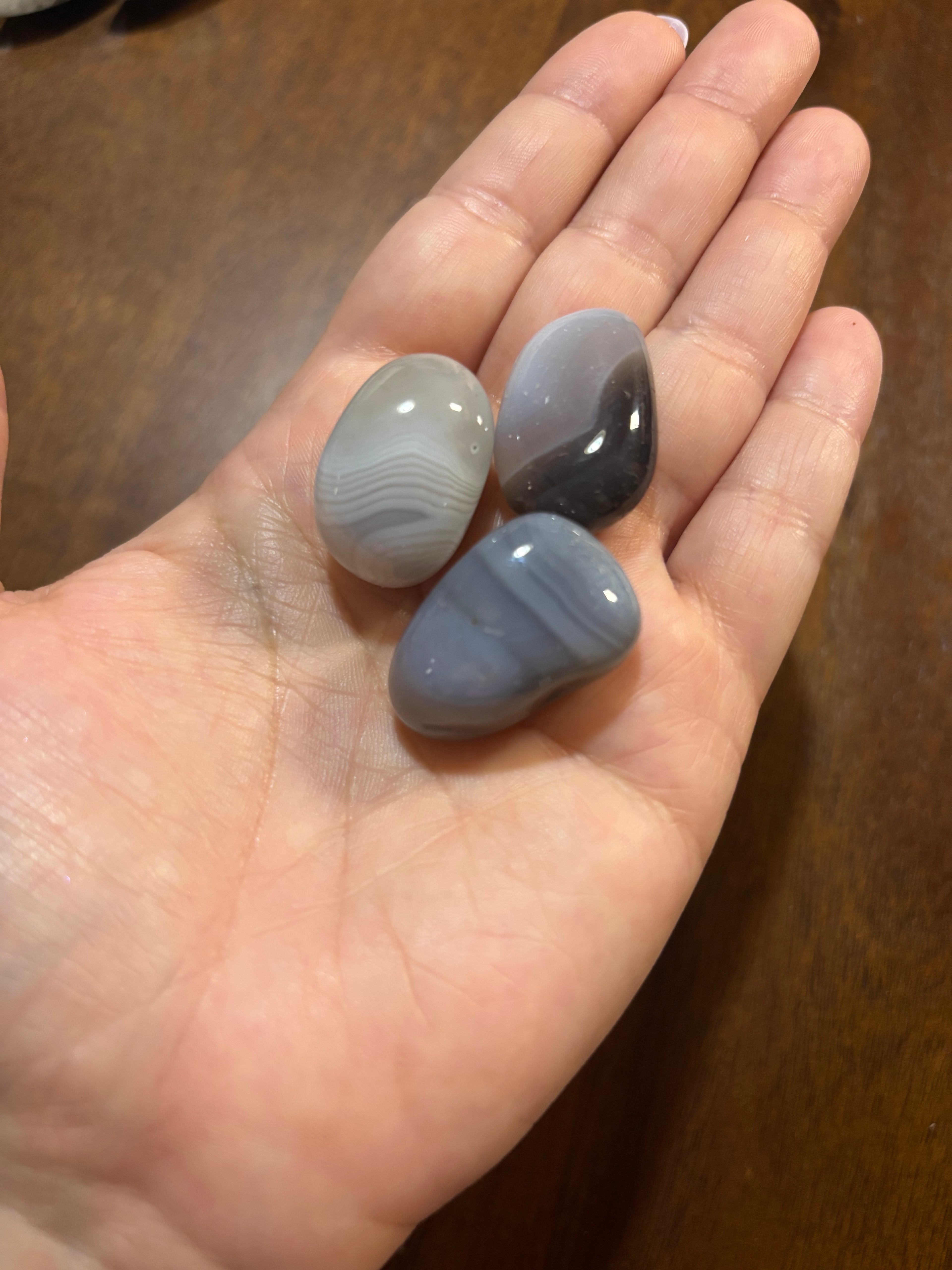 Grey banded agate tumbles 1/4cup scoops!