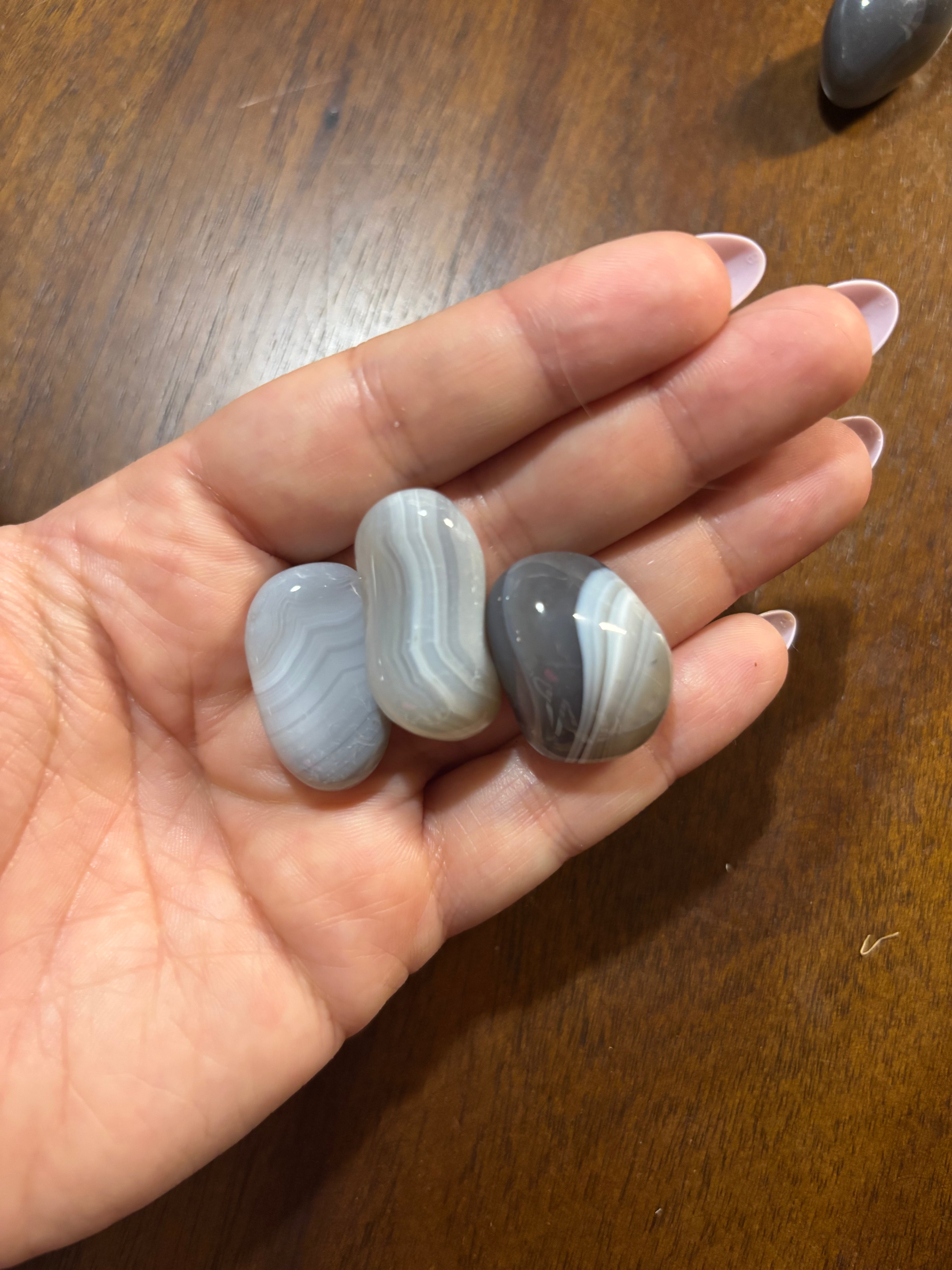Grey banded agate tumbles 1/4cup scoops!