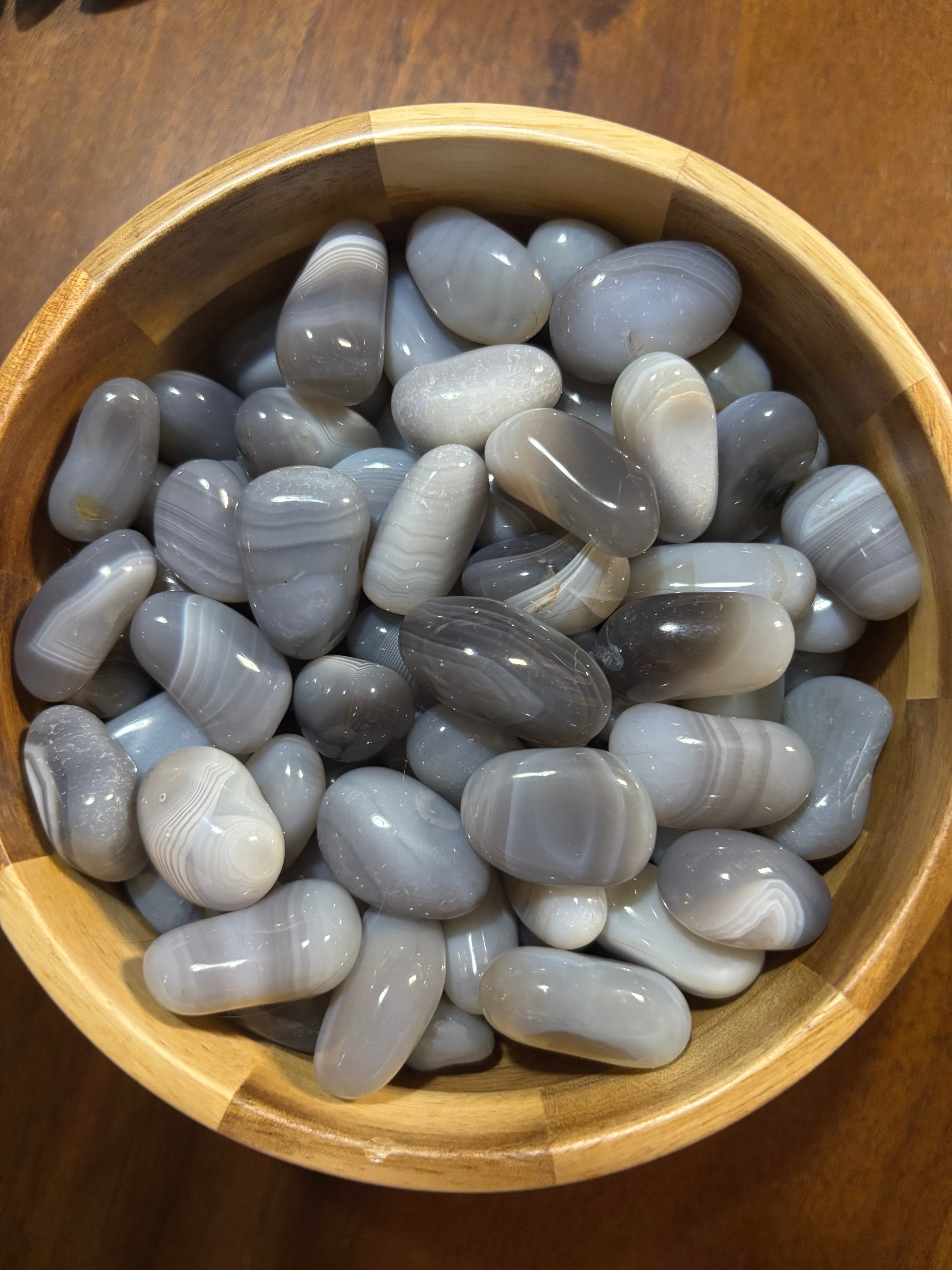 Grey banded agate tumbles 1/4cup scoops!