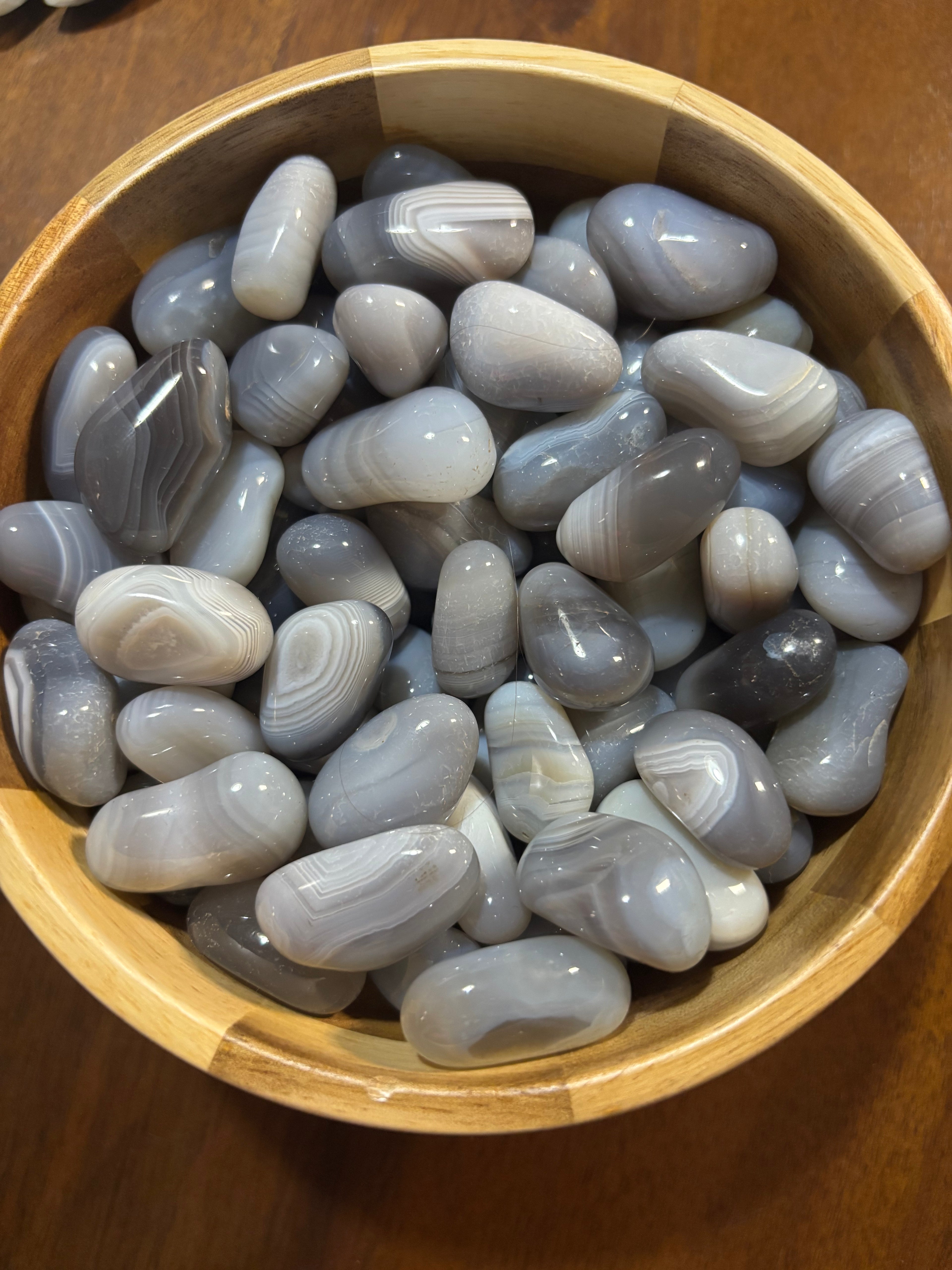 Grey banded agate tumbles 1/4cup scoops!