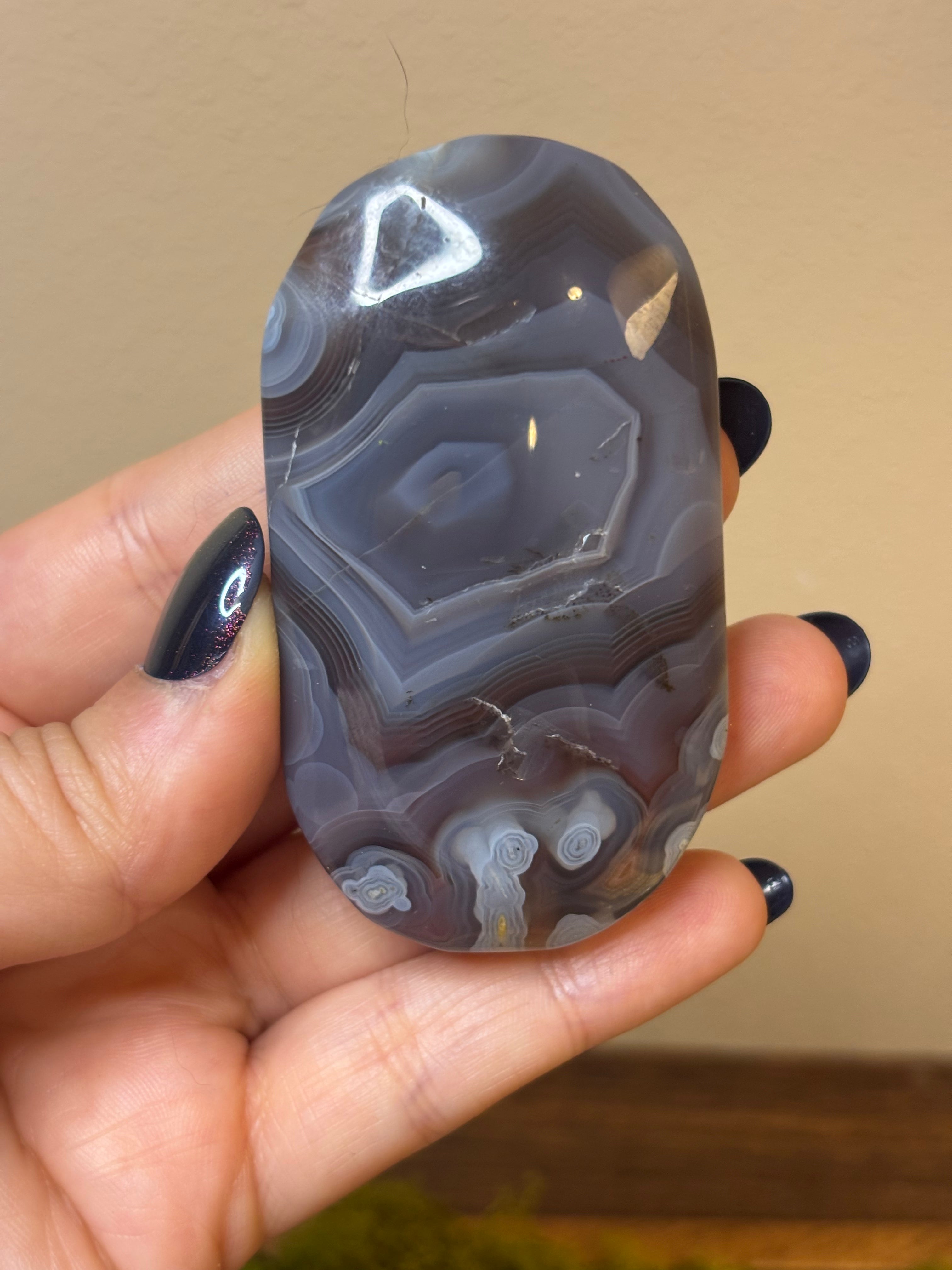 Swazi Agate large palm stones