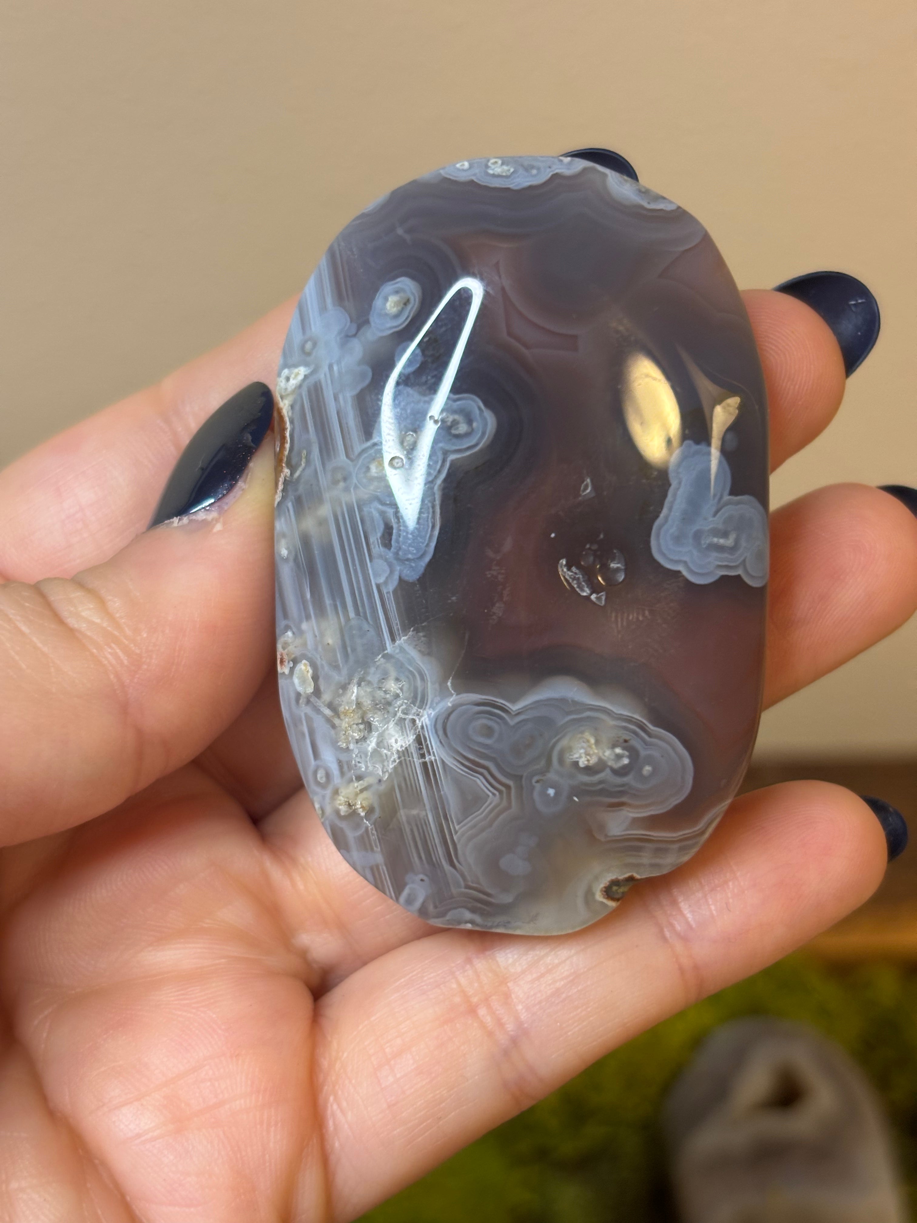 Swazi Agate large palm stones