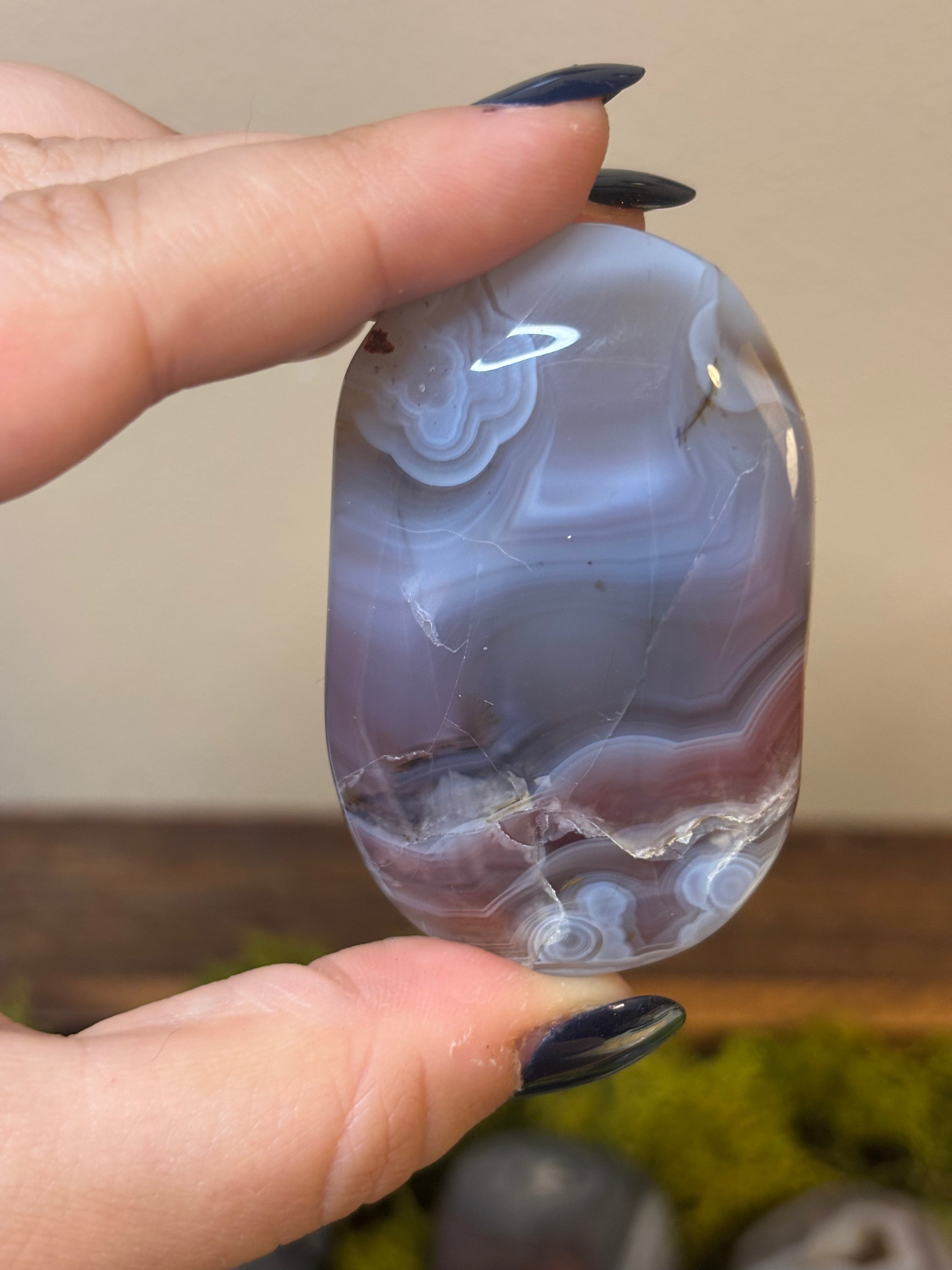 Swazi Agate large palm stones