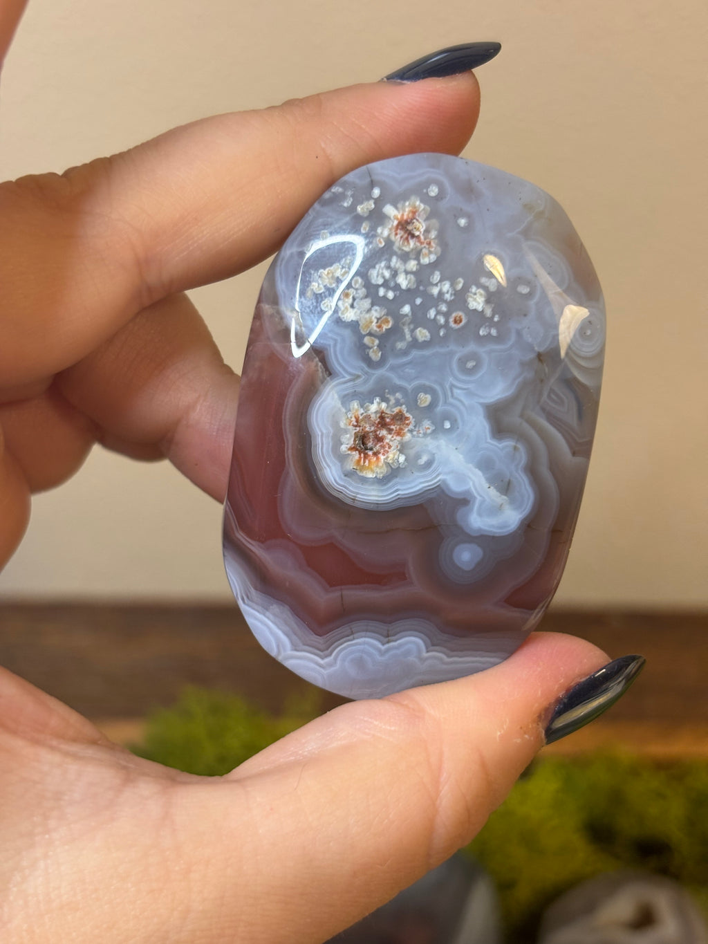 Swazi Agate large palm stones