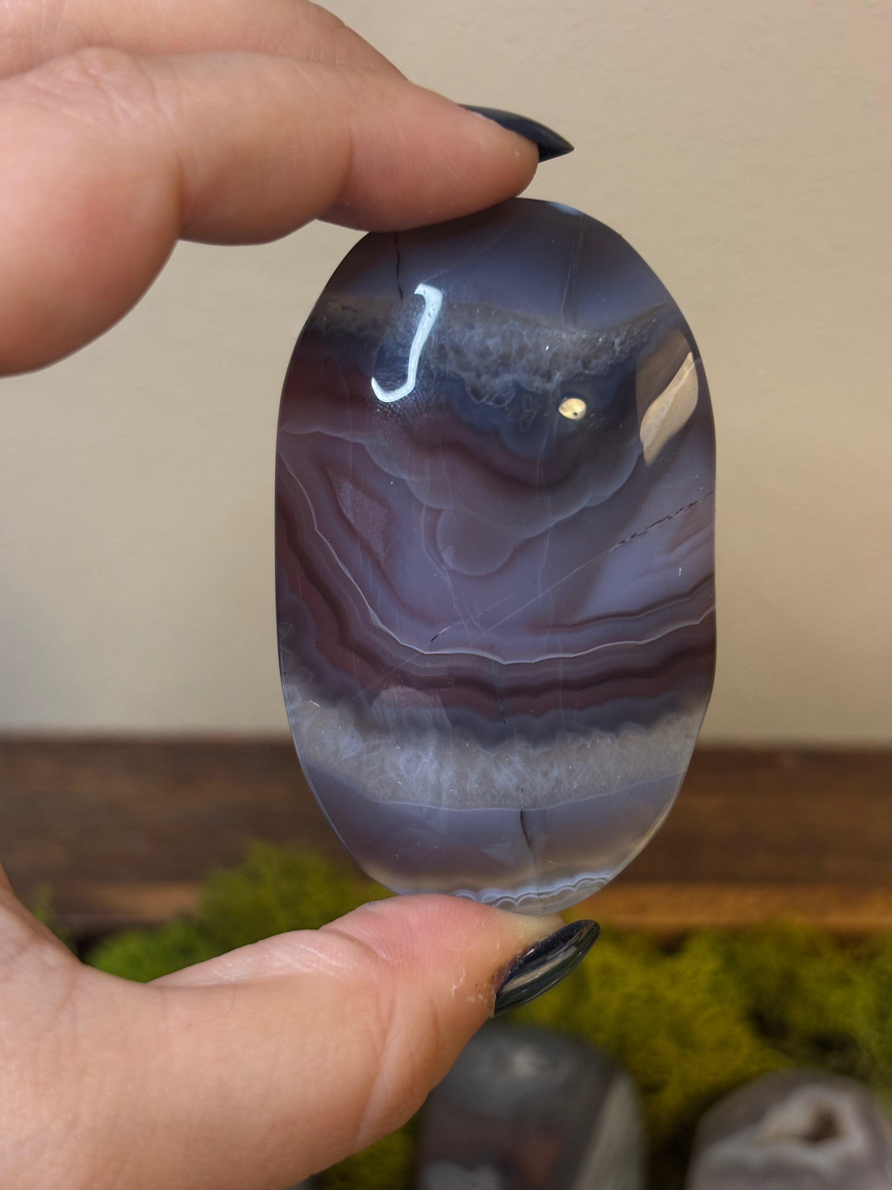 Swazi Agate large palm stones