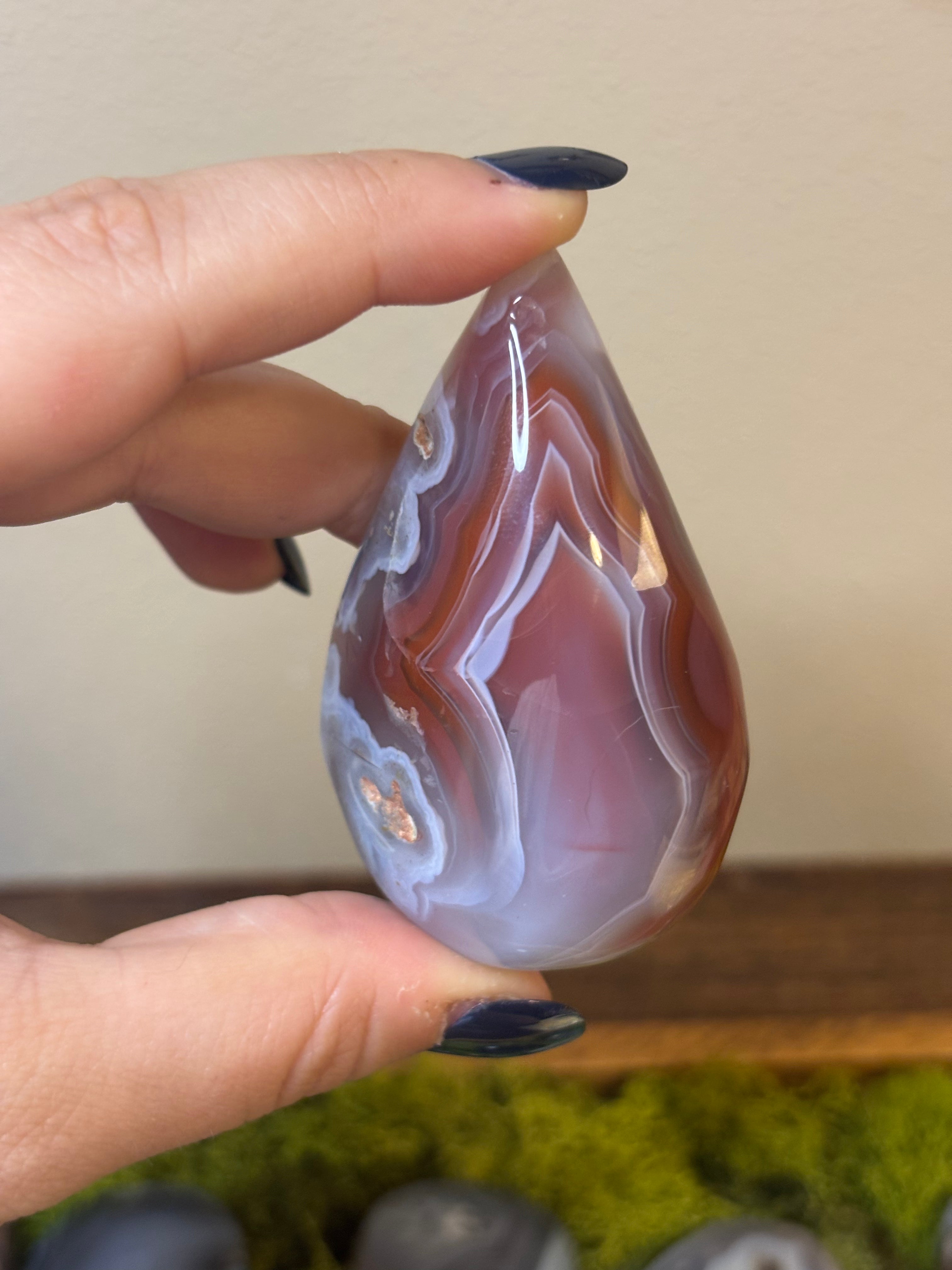 Swazi Agate large palm stones