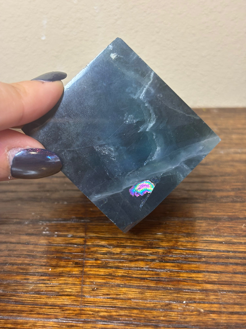 Fluorite floating cube
