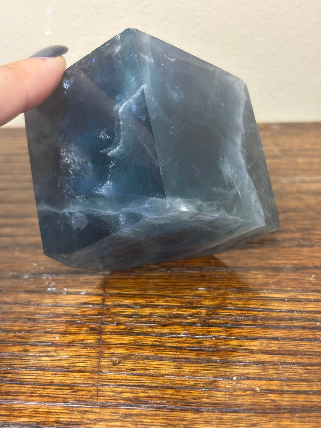 Fluorite floating cube