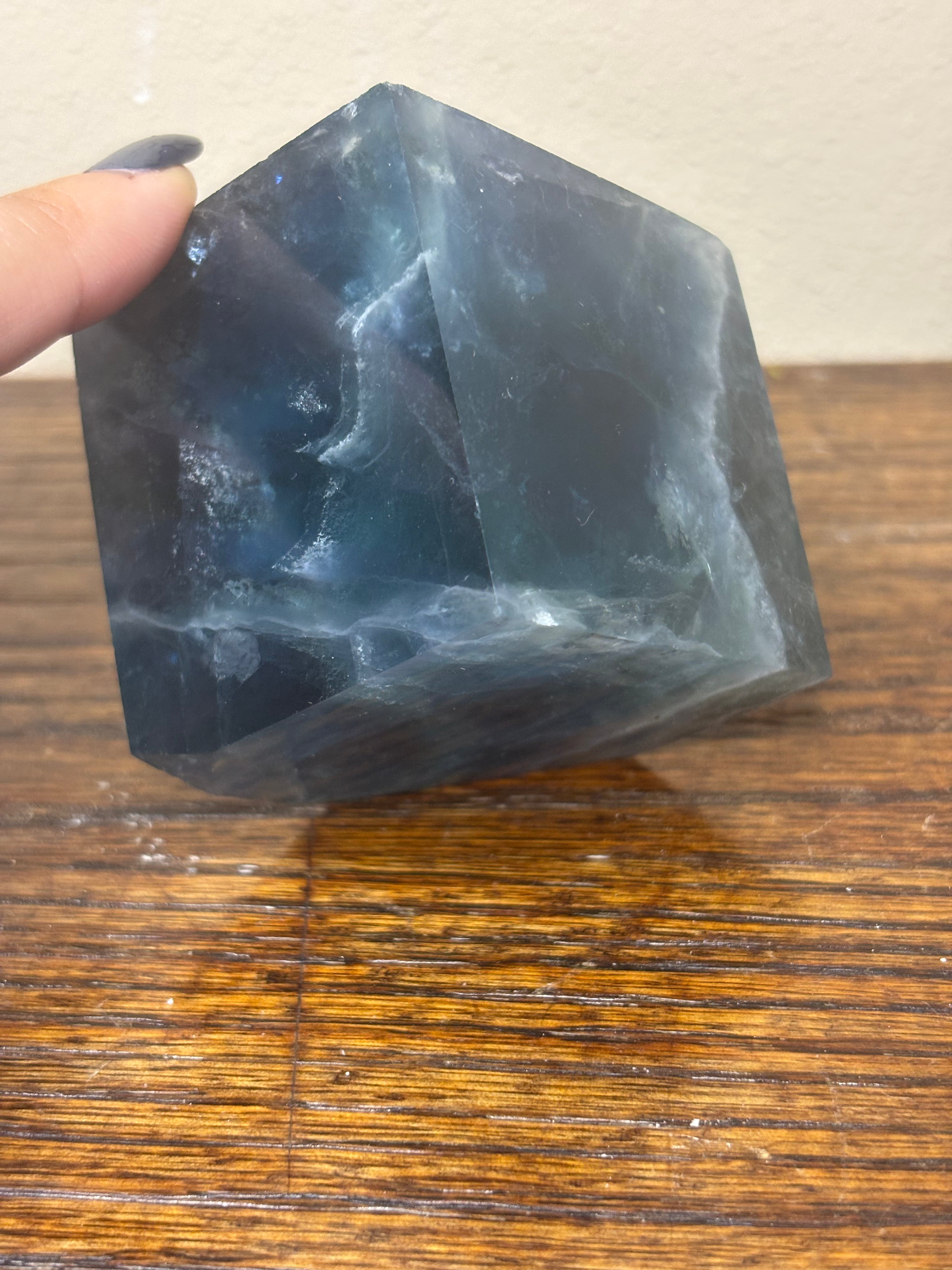 Fluorite floating cube