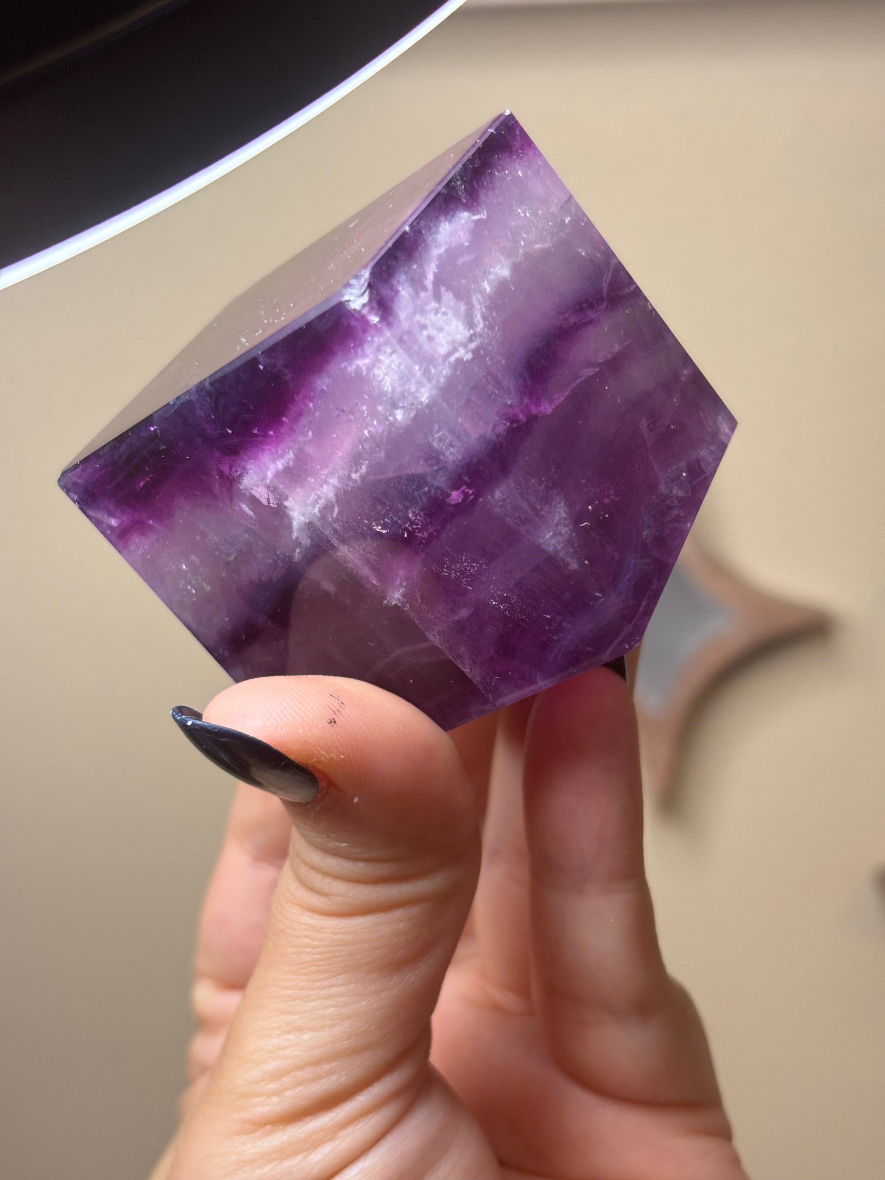 Fluorite floating cube