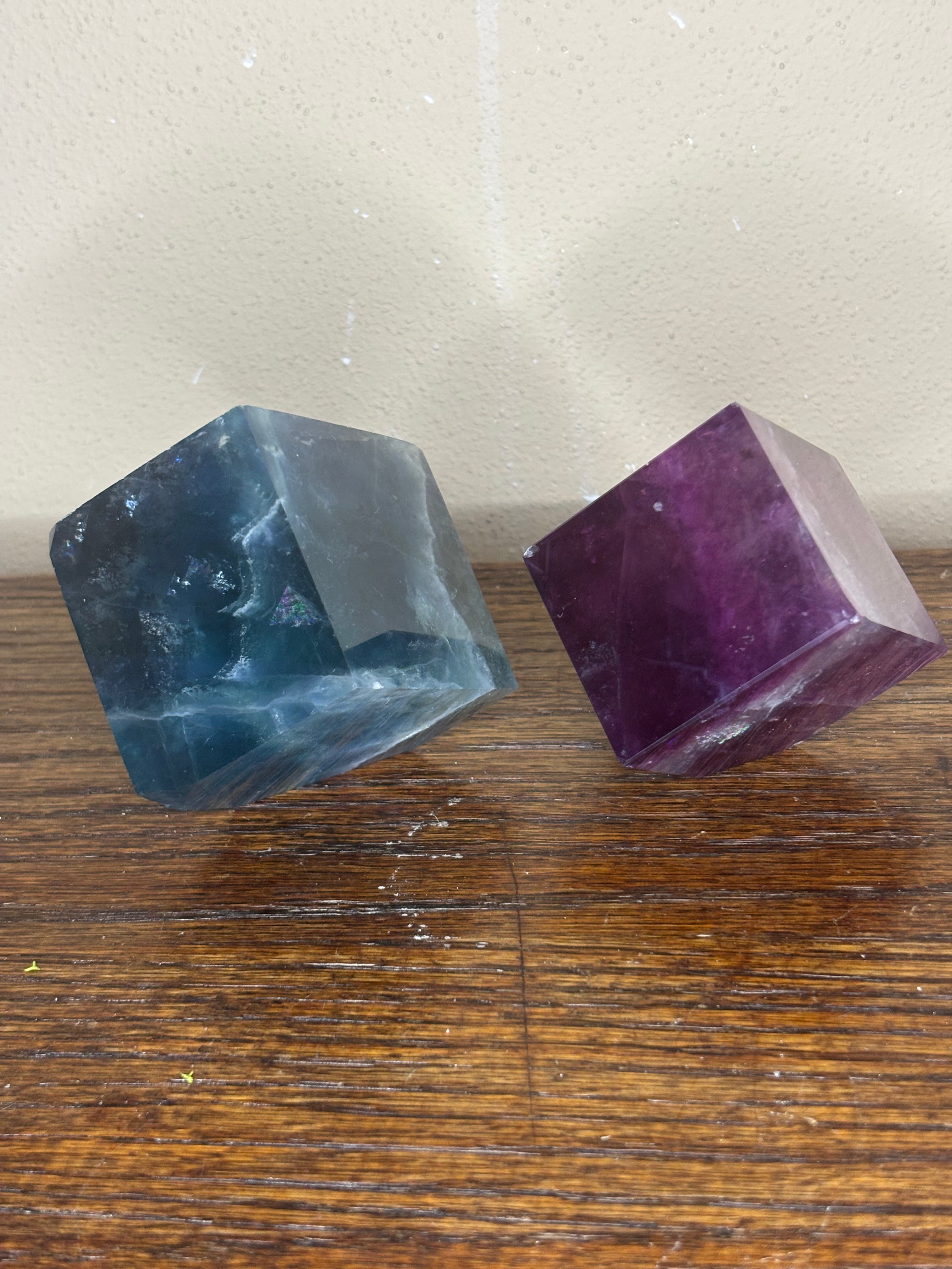Fluorite floating cube