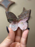 Ocean Jasper 3d butterfly carving