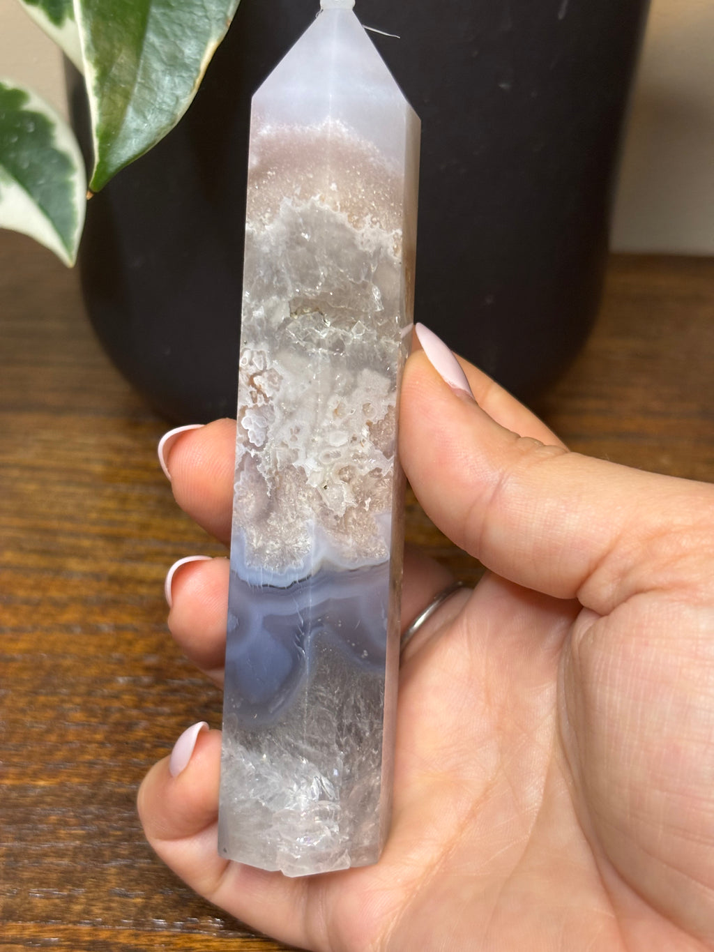 Drusy Agate tower