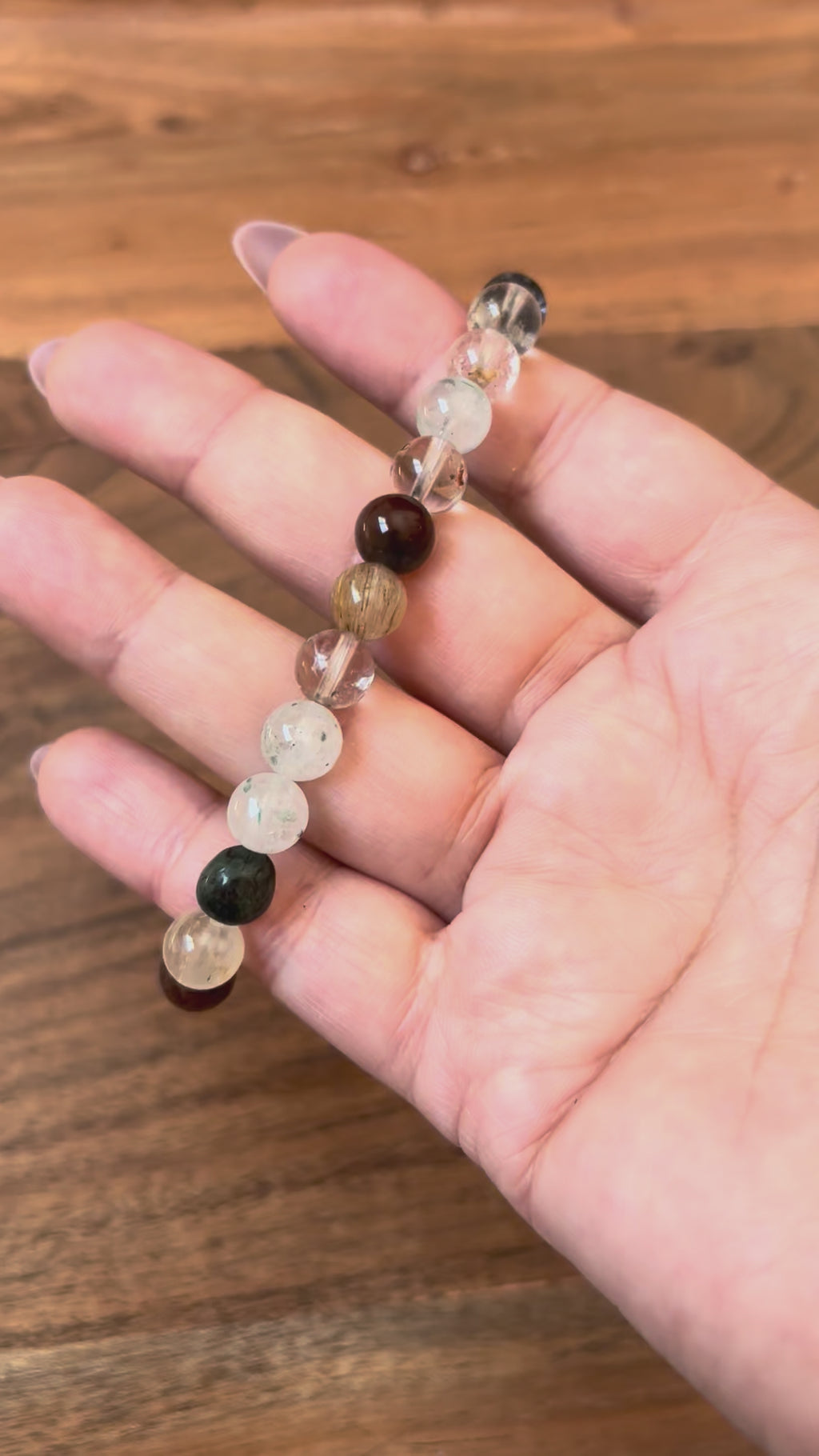Bracelet - Rutilated phantom Quartz