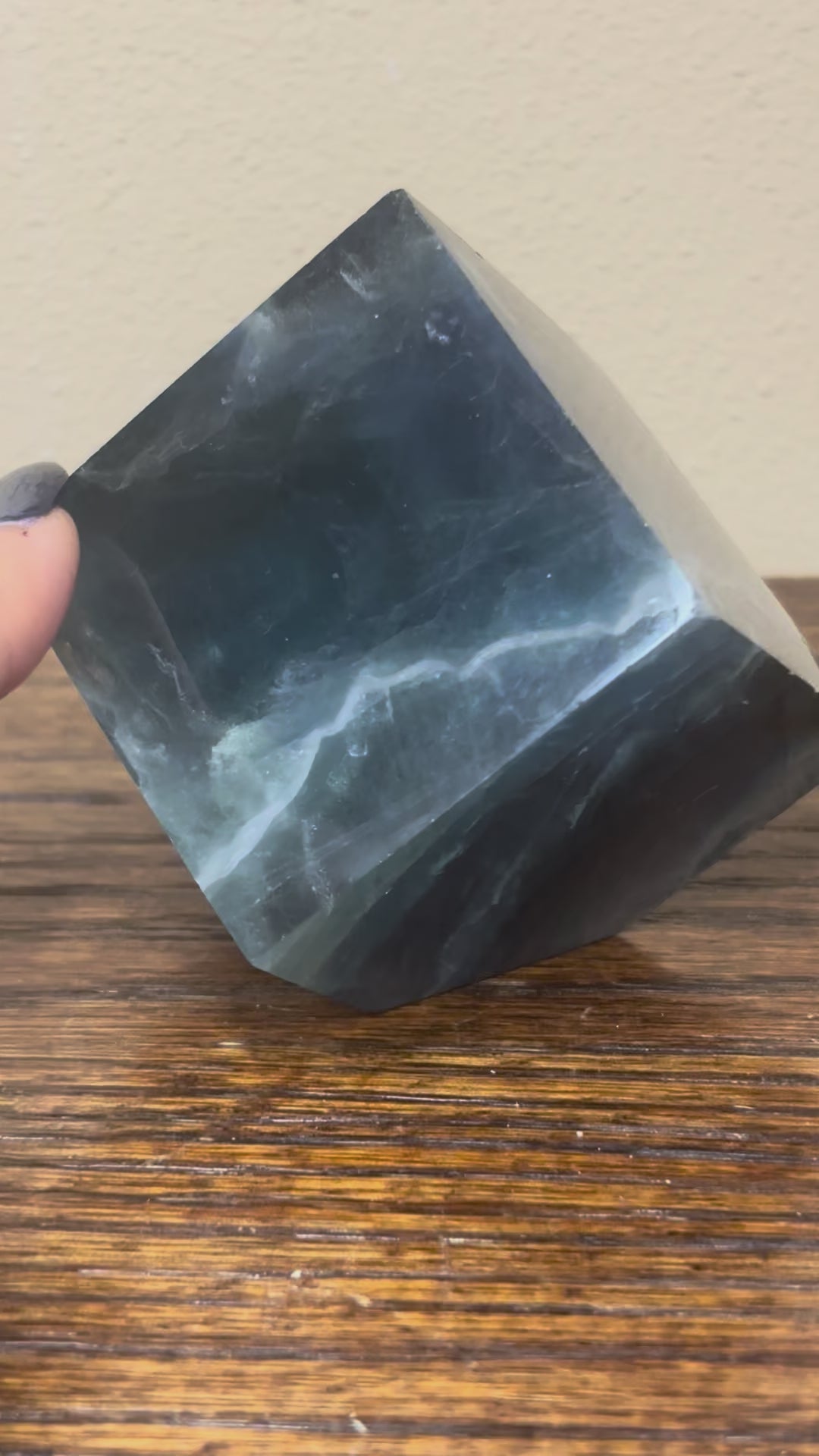 Fluorite floating cube
