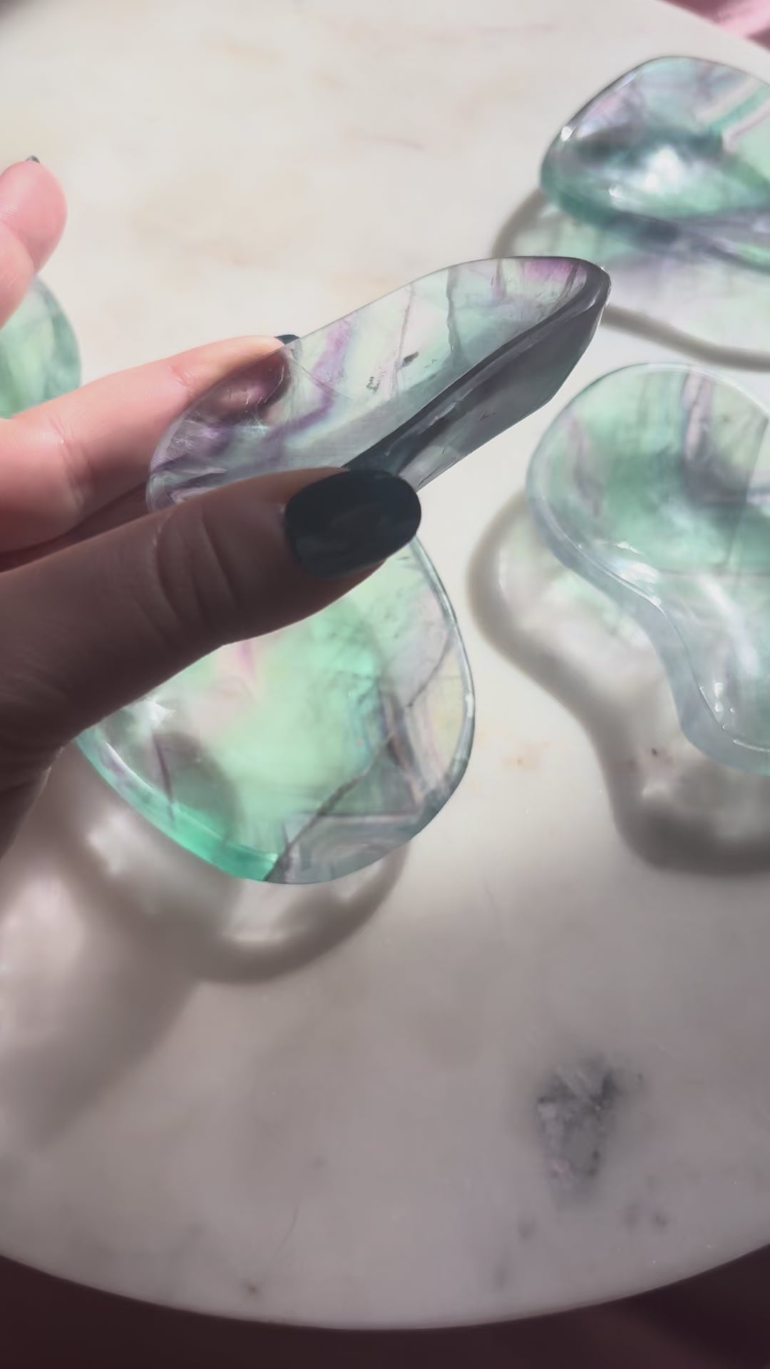 Fluorite jewelry dishes