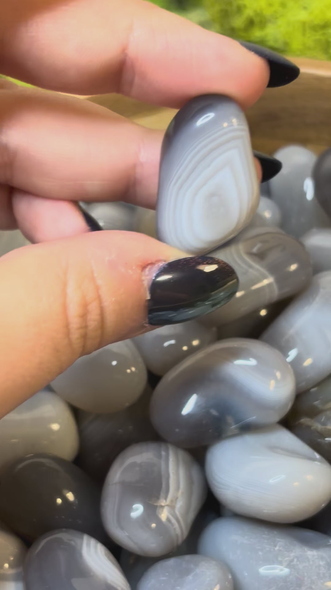 Grey banded agate tumbles 1/4cup scoops!