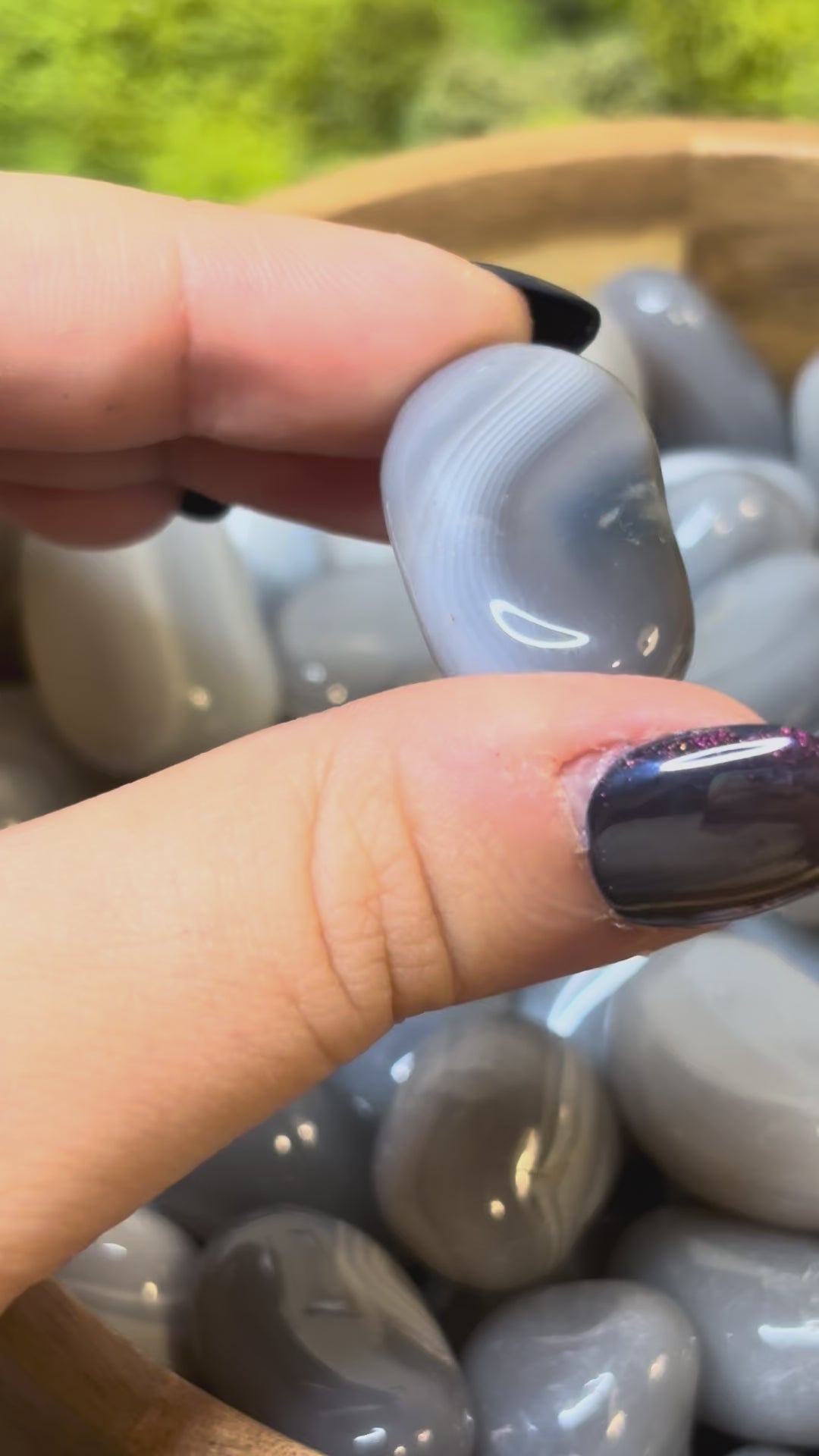 Grey banded agate tumbles 1/4cup scoops!