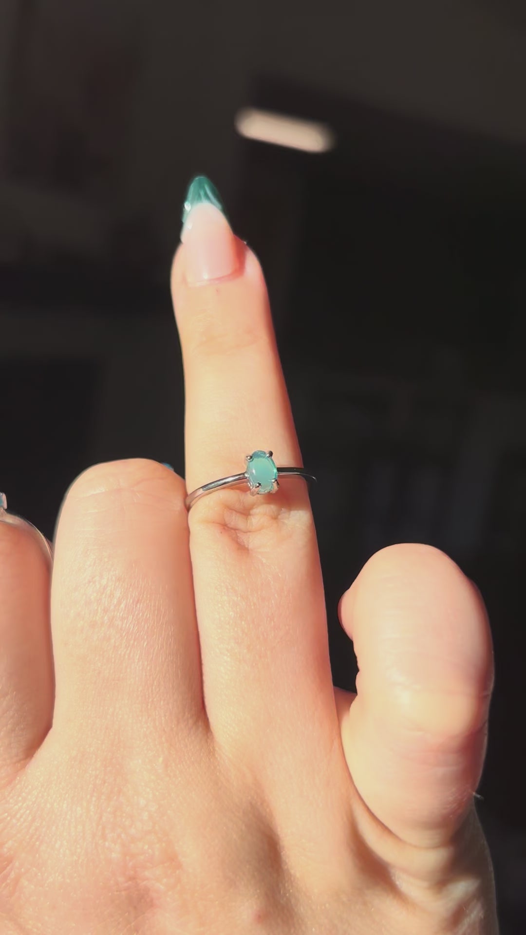 Ring - blue opal